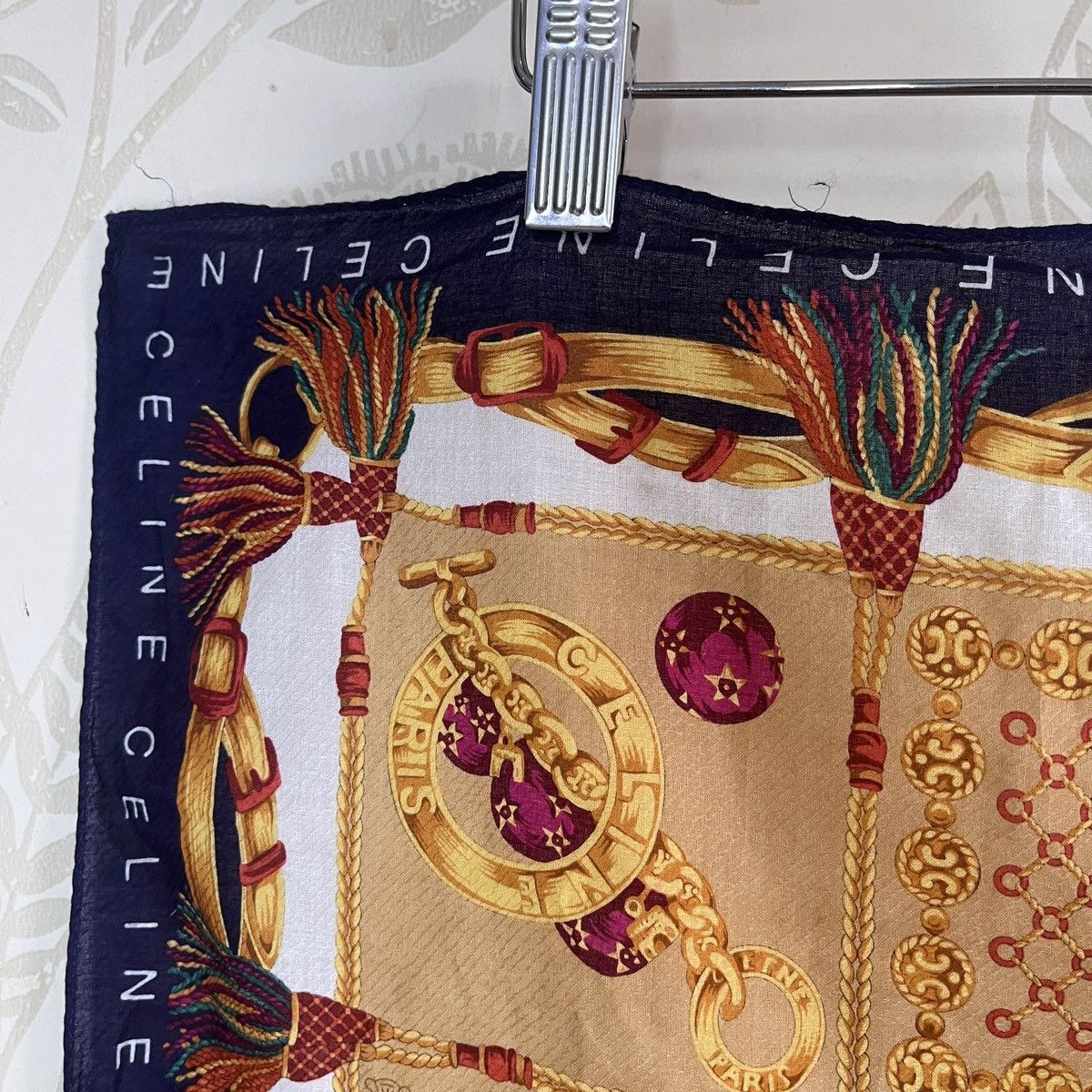 Celine × Hedi Slimane Celine Silk Scarf Multicolor Full Print Size ONE SIZE - 8 Thumbnail