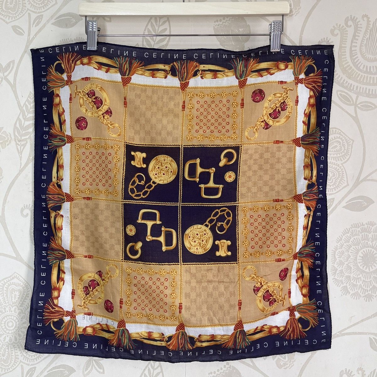Celine × Hedi Slimane Celine Silk Scarf Multicolor Full Print Size ONE SIZE - 13 Thumbnail