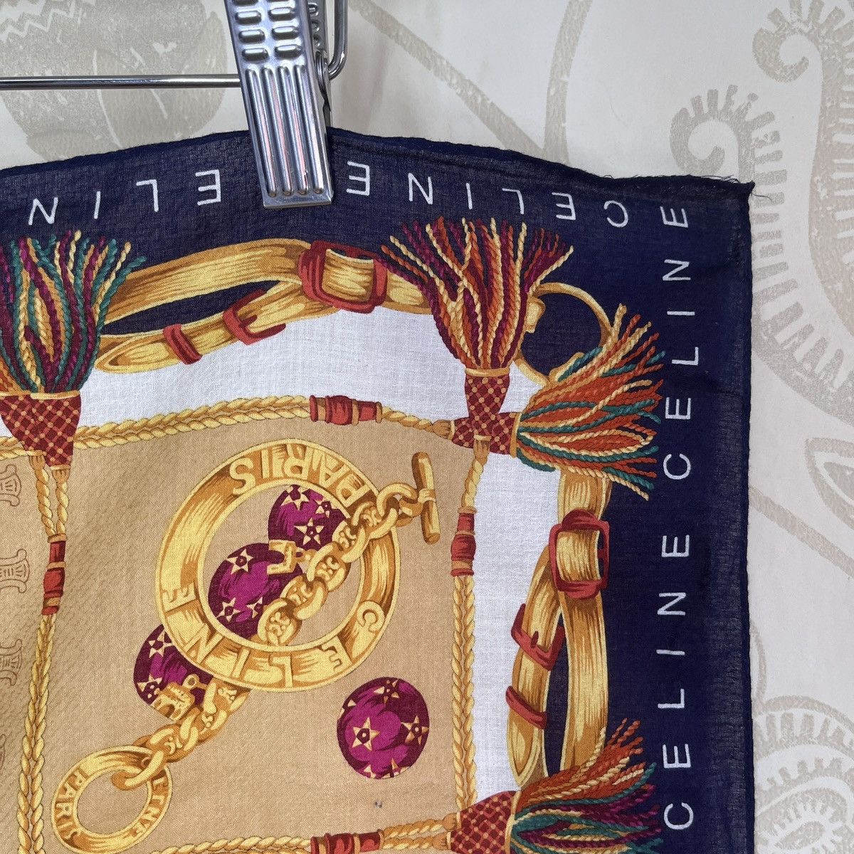 Celine × Hedi Slimane Celine Silk Scarf Multicolor Full Print Size ONE SIZE - 7 Thumbnail