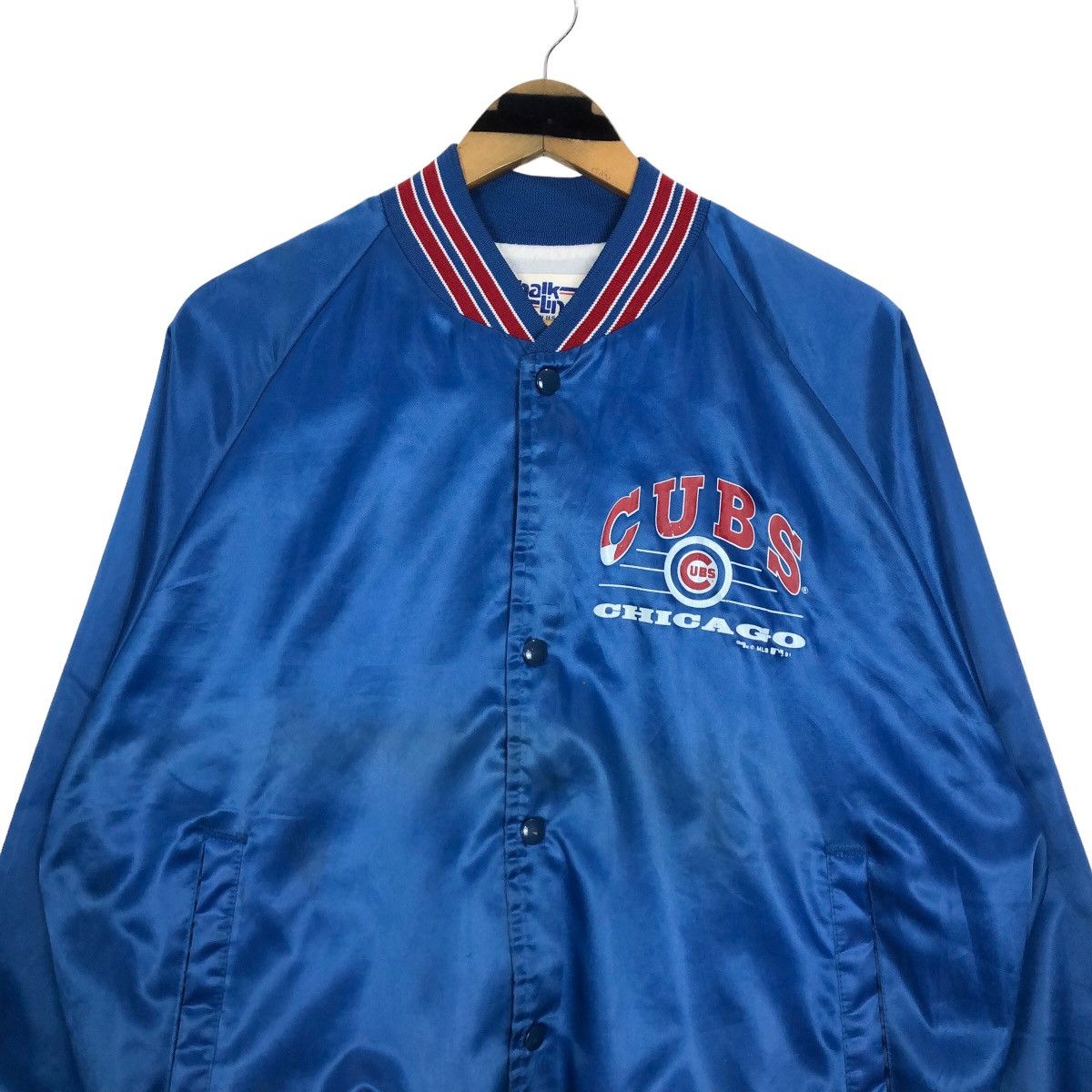Chalk Line Vintage 90s MLB 1991 Chicago Cubs Nylon Varsity Jacket Size US L / EU 52-54 / 3 - 5 Thumbnail