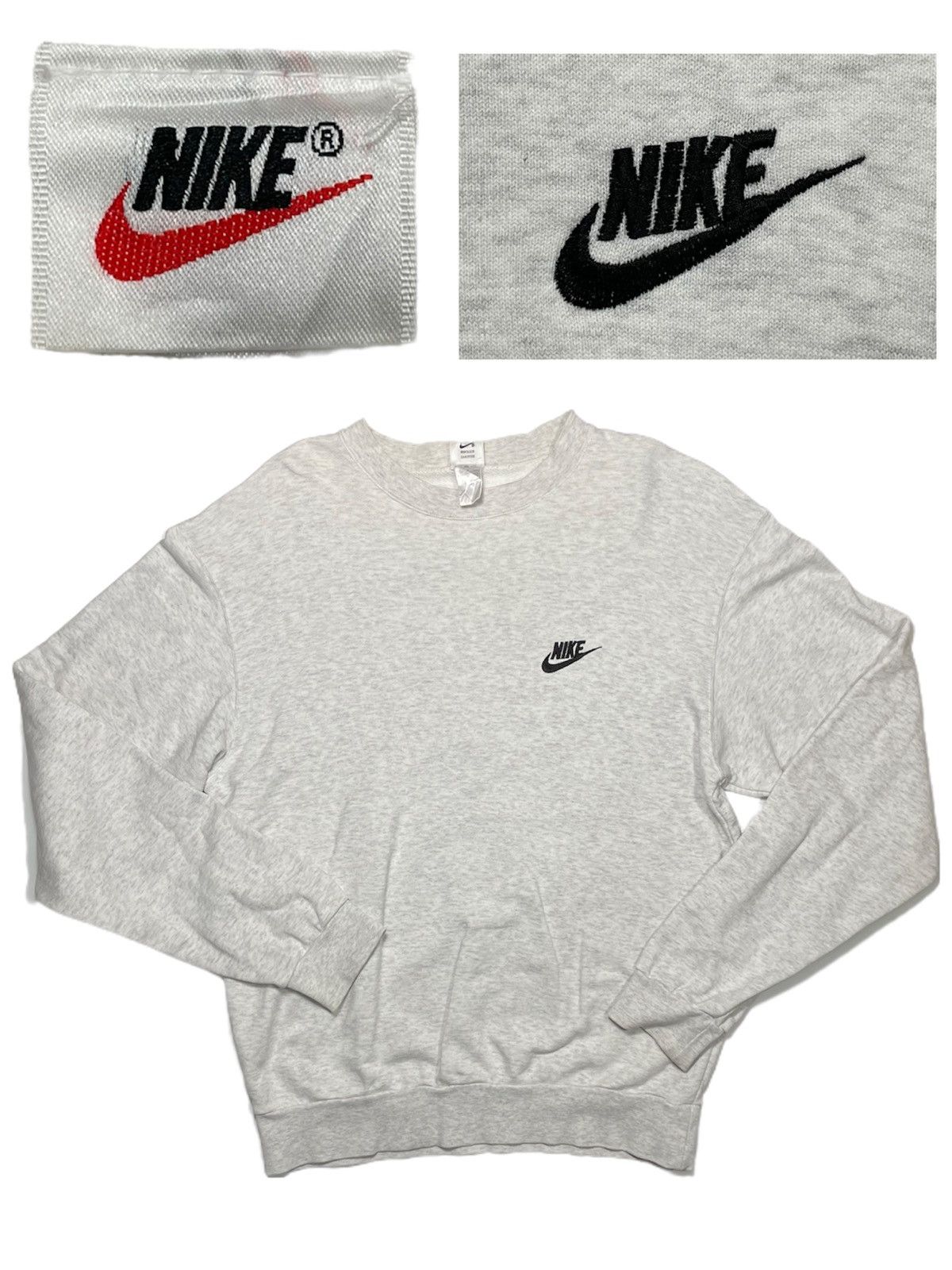 Nike × Vintage Vintage Nike Swoosh Small Embroidery Logo Sweatshirt uzi t Size US L / EU 52-54 / 3 - 1 Thumbnail