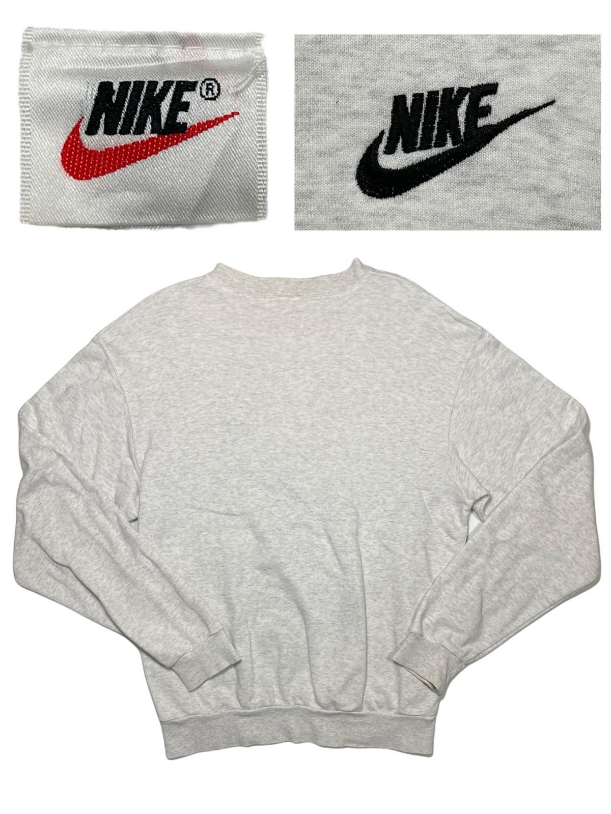 Nike × Vintage Vintage Nike Swoosh Small Embroidery Logo Sweatshirt uzi t Size US L / EU 52-54 / 3 - 2 Thumbnail