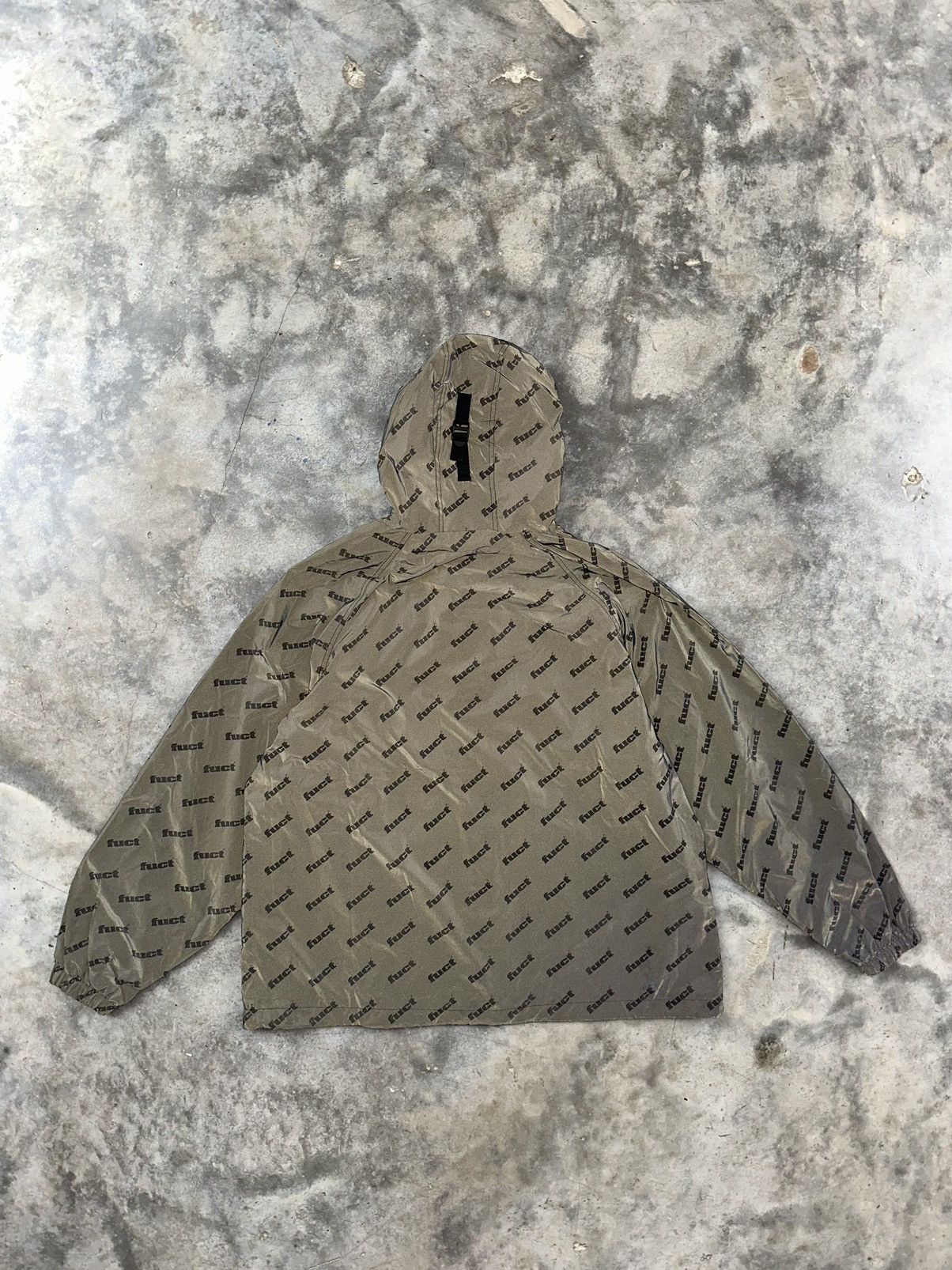 FUCT Fuct Heavy 3M All Over Logo Rain Jacket Sz. Large Grey Size US L / EU 52-54 / 3 - 3 Thumbnail