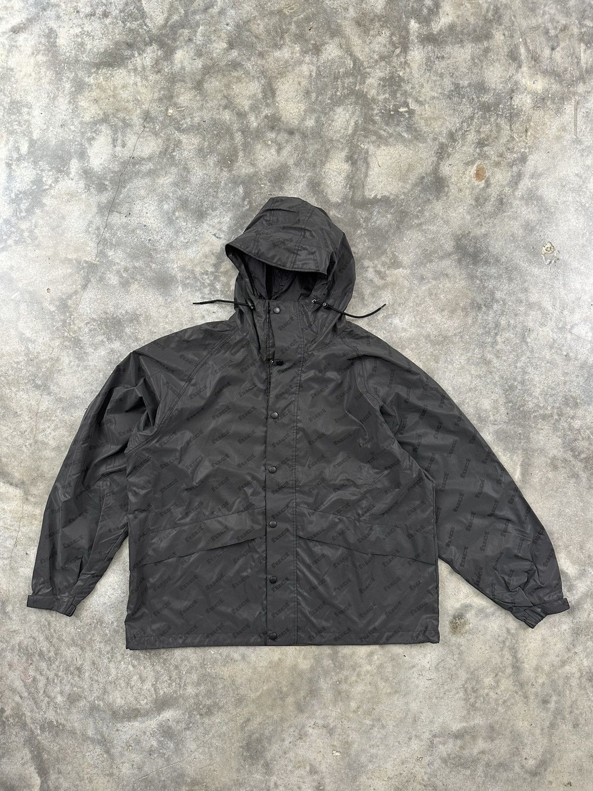 FUCT Fuct Heavy 3M All Over Logo Rain Jacket Sz. Large Grey Size US L / EU 52-54 / 3 - 6 Thumbnail