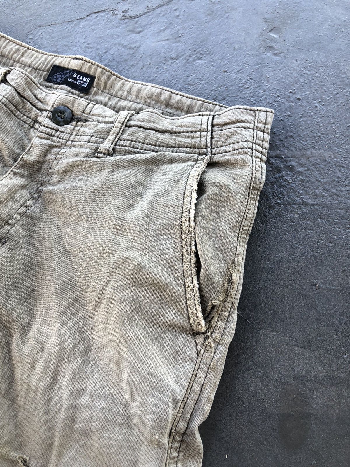 Beams Plus × Japanese Brand DISTRESSED BEAMS CARGO/MILITARY PANTS Size US 30 / EU 46 - 9 Thumbnail