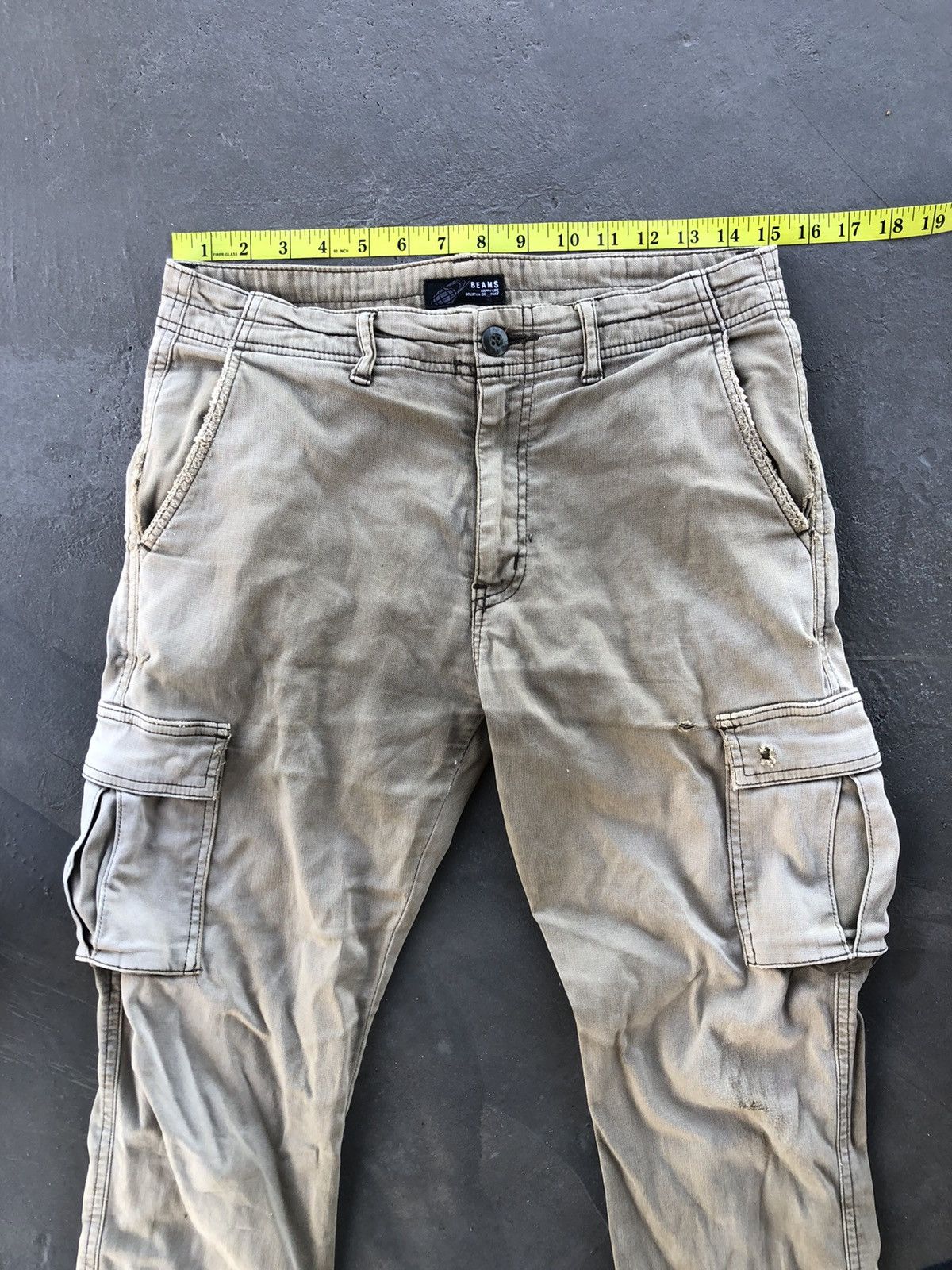 Beams Plus × Japanese Brand DISTRESSED BEAMS CARGO/MILITARY PANTS Size US 30 / EU 46 - 3 Thumbnail