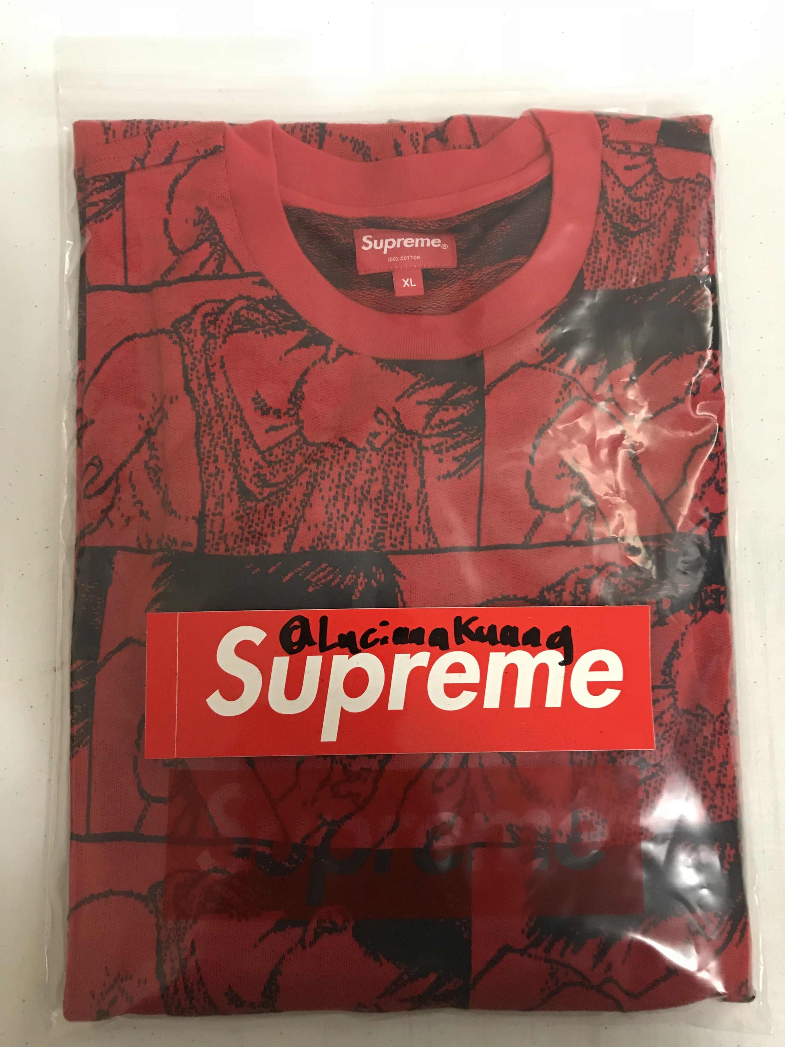 Supreme Supreme AKIRA Syringe Jacquard L/S Top XL red | Grailed 