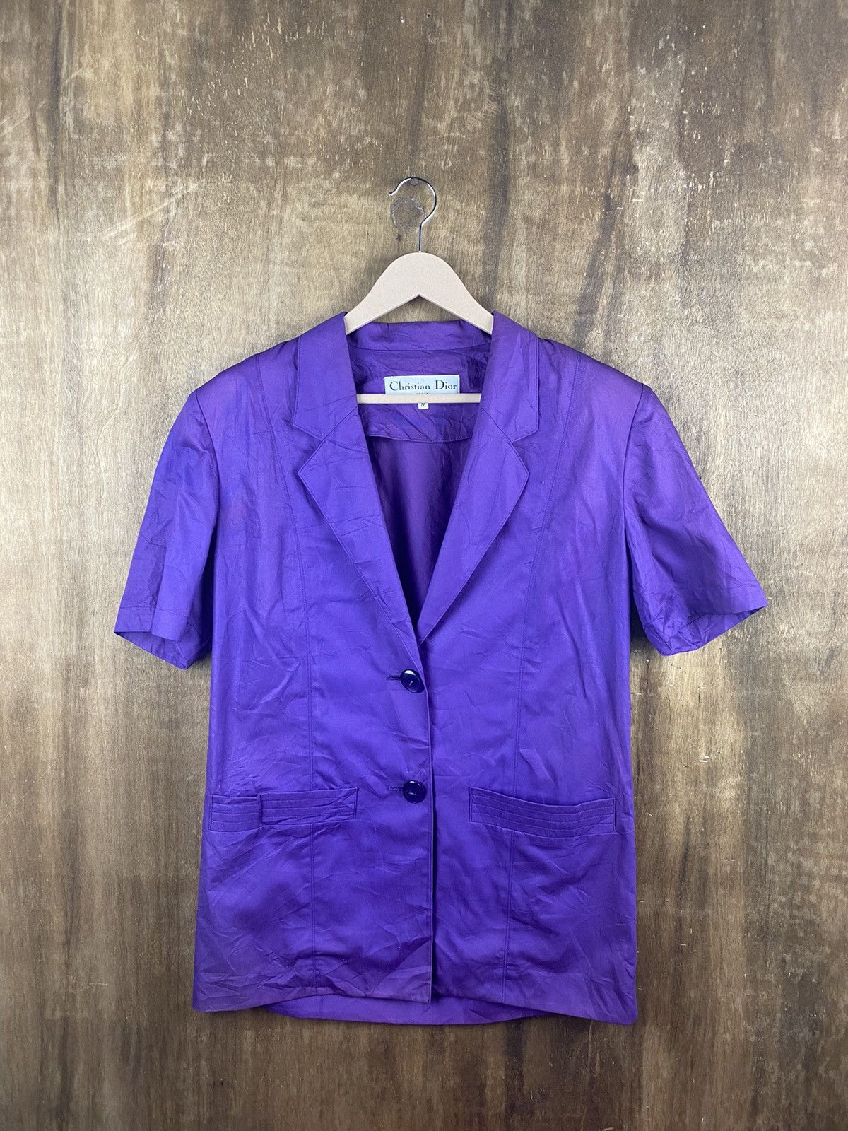 Christian Dior Monsieur Christian Dior sport purple cardigan blouse #Z043 Size M / US 6-8 / IT 42-44 - 1 Thumbnail