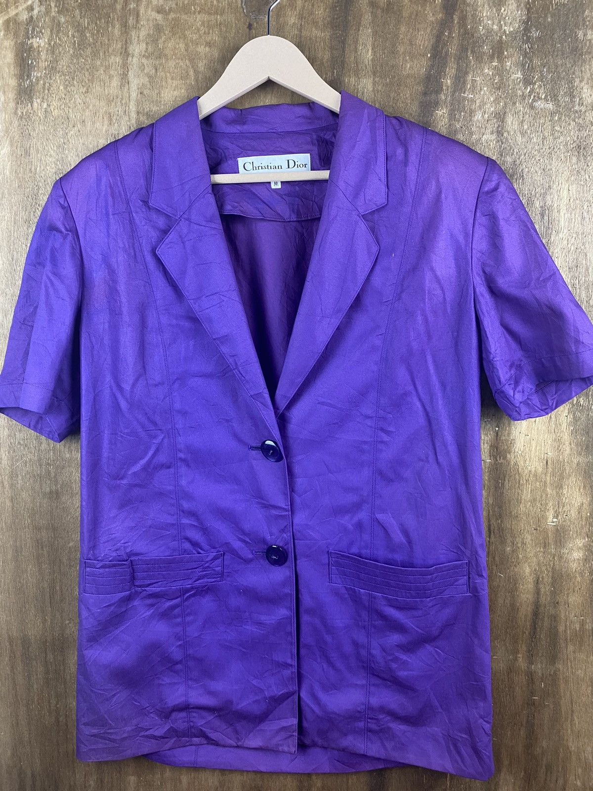 Christian Dior Monsieur Christian Dior sport purple cardigan blouse #Z043 Size M / US 6-8 / IT 42-44 - 2 Thumbnail