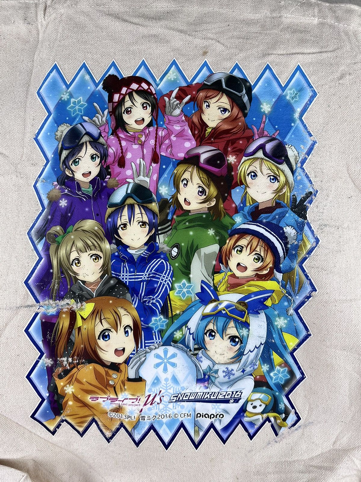 Anime Snowmiku School Idol Project Canvas Tote Bag Size ONE SIZE - 2 Thumbnail