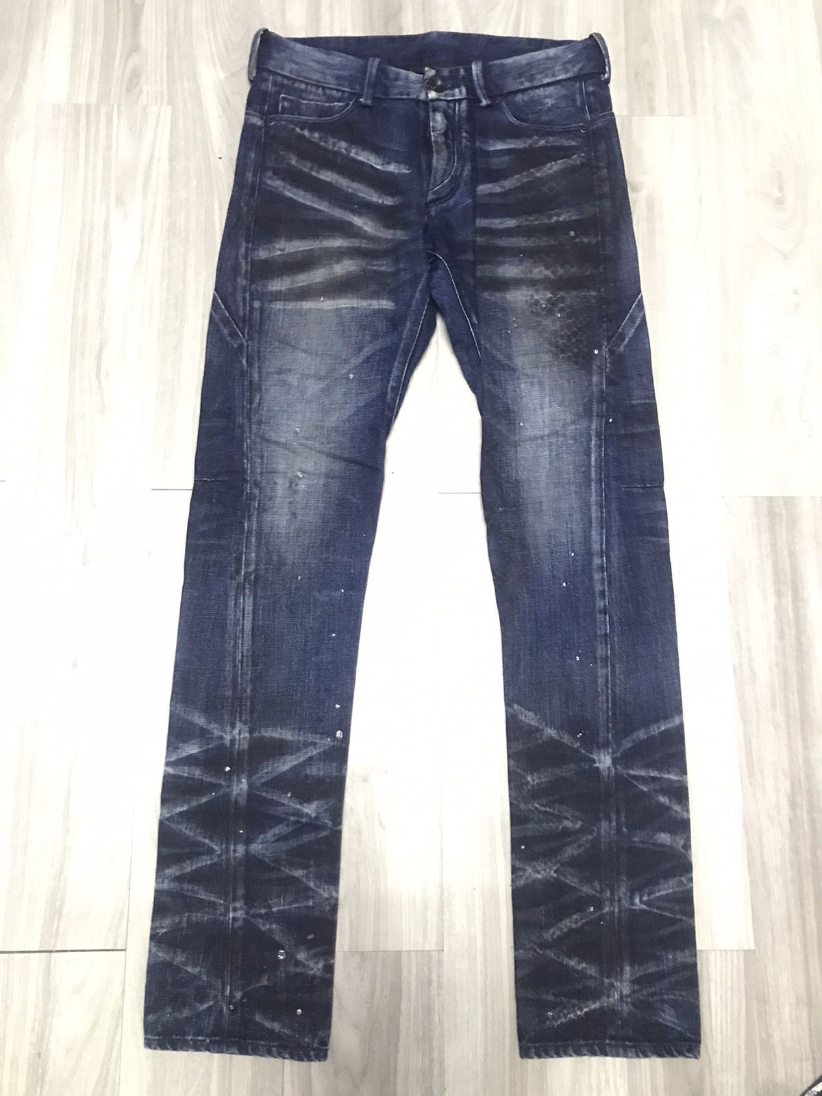 If Six Was Nine Johny Wolf - Straight Fit Stone Wash Jeans Nice Honeycombs Size US 31 - 3 Thumbnail