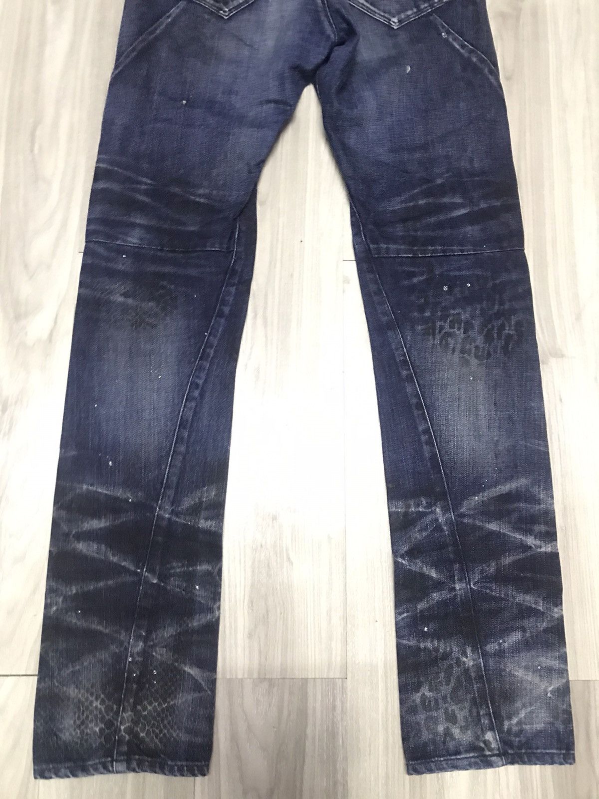 If Six Was Nine Johny Wolf - Straight Fit Stone Wash Jeans Nice Honeycombs Size US 31 - 10 Thumbnail