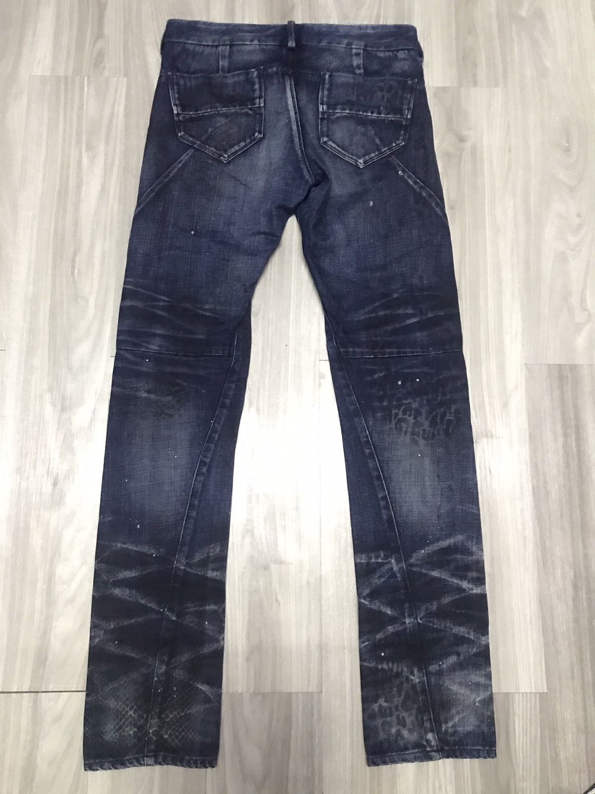 If Six Was Nine Johny Wolf - Straight Fit Stone Wash Jeans Nice Honeycombs Size US 31 - 8 Thumbnail
