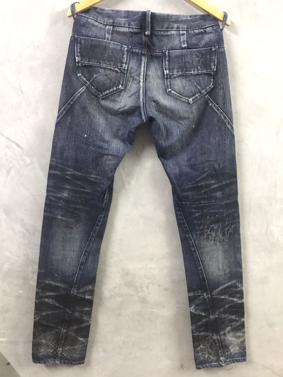 If Six Was Nine Johny Wolf - Straight Fit Stone Wash Jeans Nice Honeycombs Size US 31 - 2 Thumbnail