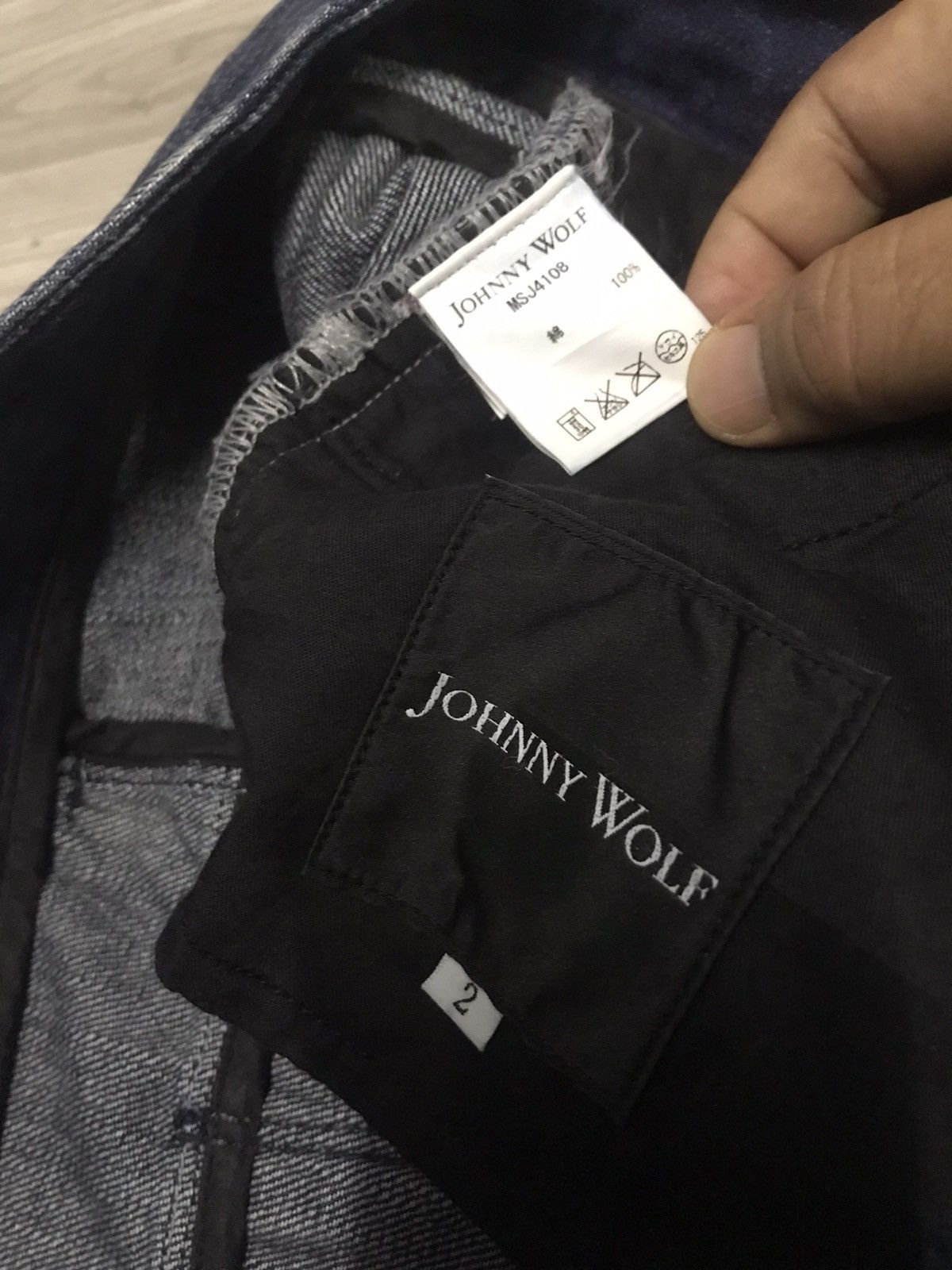 If Six Was Nine Johny Wolf - Straight Fit Stone Wash Jeans Nice Honeycombs Size US 31 - 7 Thumbnail