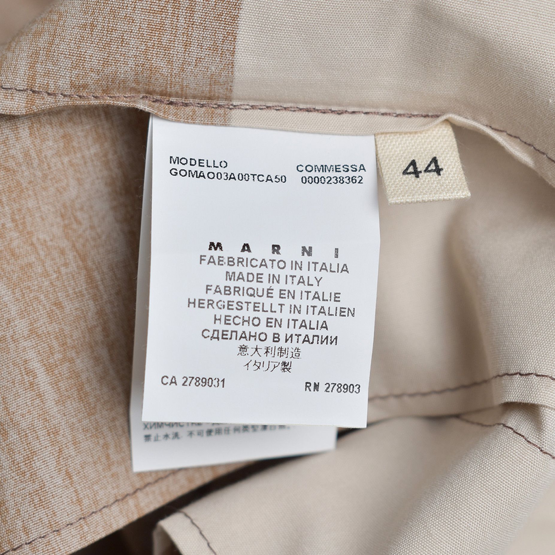 Marni MARNI Beige/ Brown Midi Pleated Cotton Skirt Like New Size 30" / US 8 / IT 44 - 3 Thumbnail