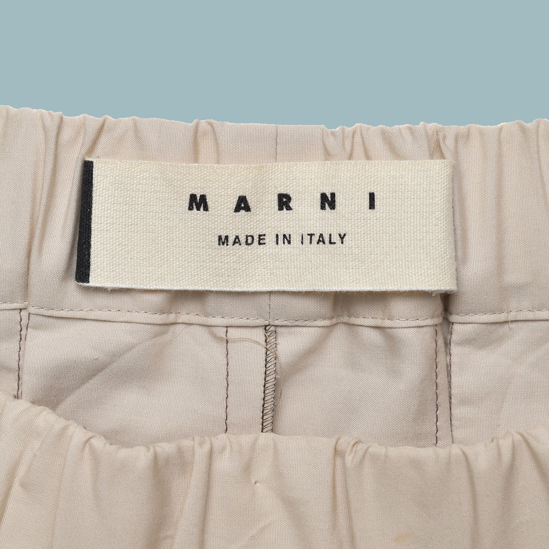 Marni MARNI Beige/ Brown Midi Pleated Cotton Skirt Like New Size 30" / US 8 / IT 44 - 2 Thumbnail