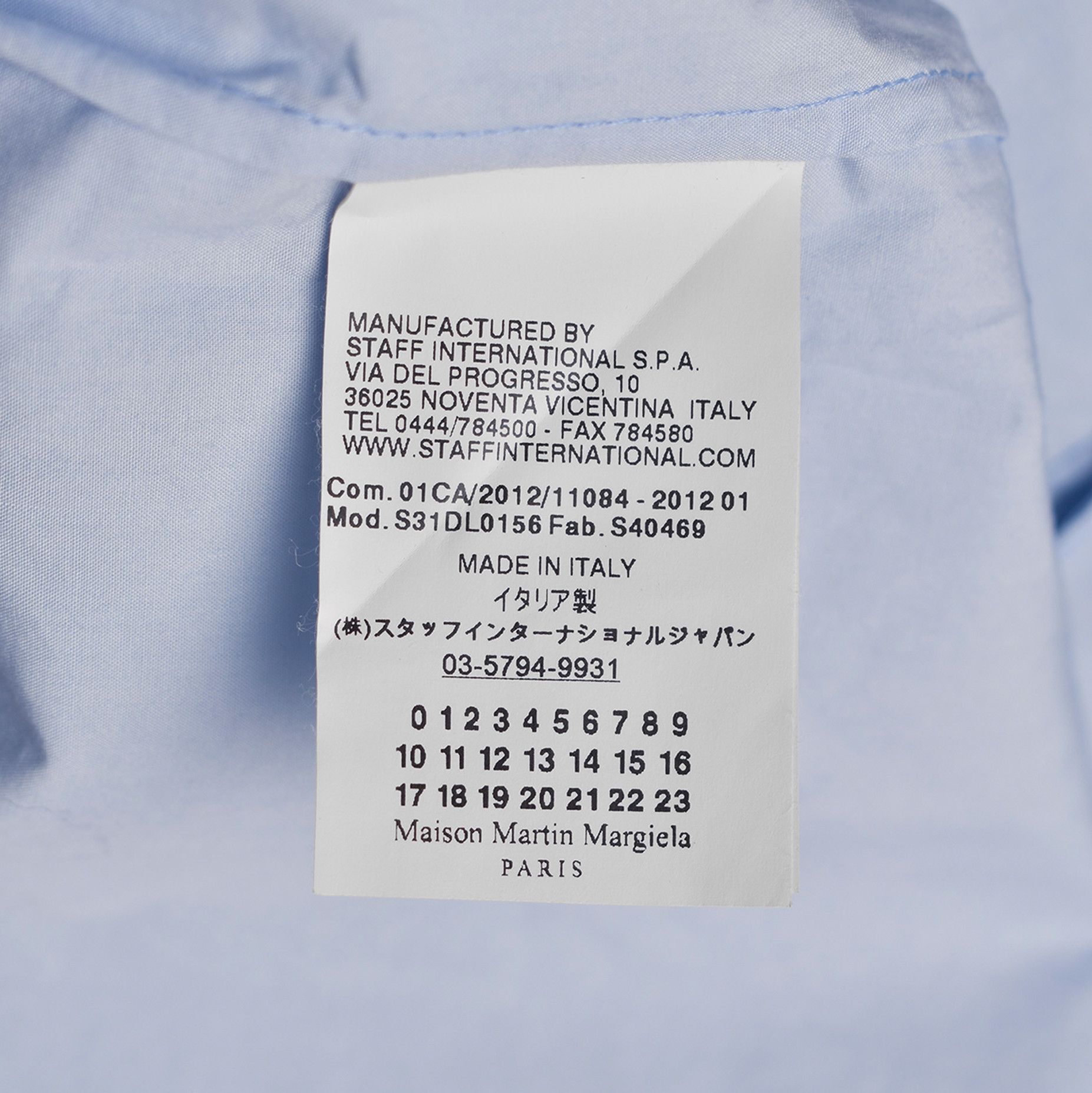 Maison Margiela MAISON MARGIELA Light Blue Shirt Open Made in Italy Size M / US 6-8 / IT 42-44 - 3 Thumbnail