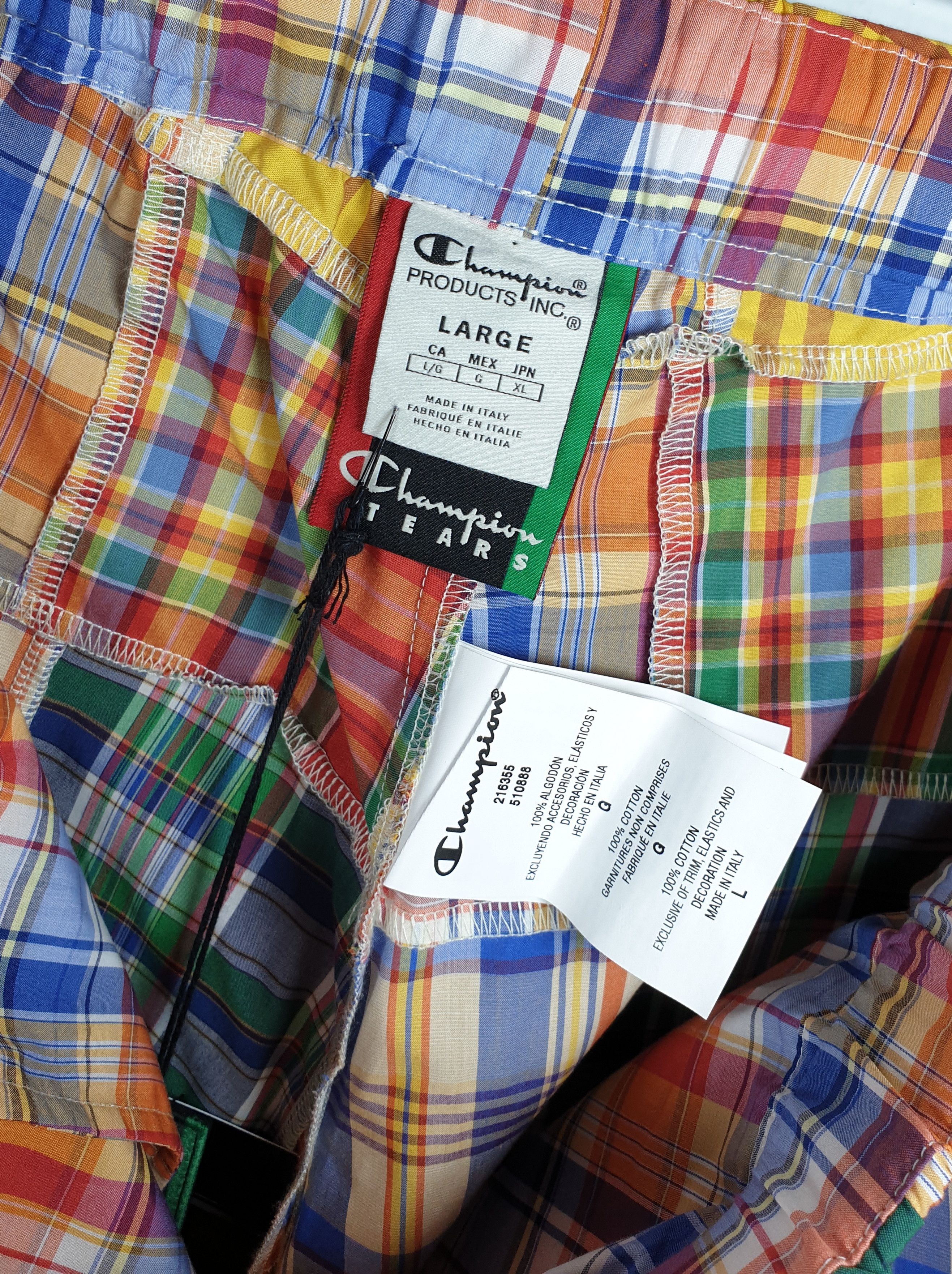Champion × DENIM TEARS Multicolor Champion Edition Patchwork Lounge Pants Size US 34 / EU 50 - 5 Thumbnail