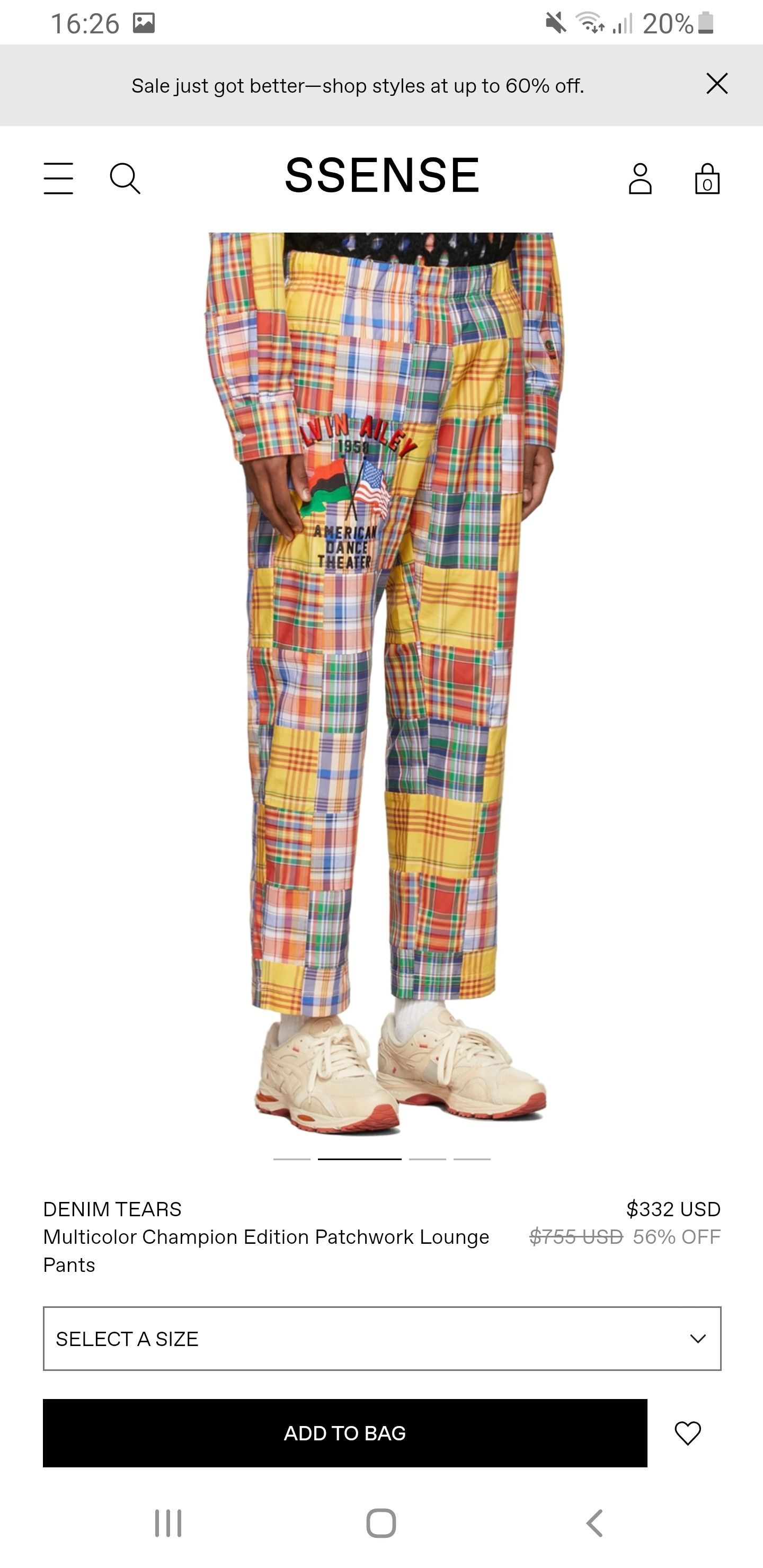Champion × DENIM TEARS Multicolor Champion Edition Patchwork Lounge Pants Size US 34 / EU 50 - 8 Thumbnail