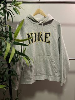 Vintage Nike Hoodie Mens Size M Grey Center Swoosh Mets 