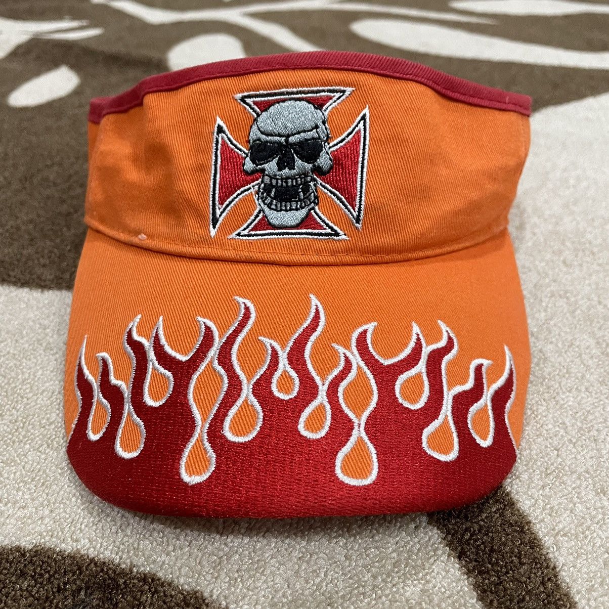 Other vintage hat sun visor chopper flames Size ONE SIZE - 2 Thumbnail