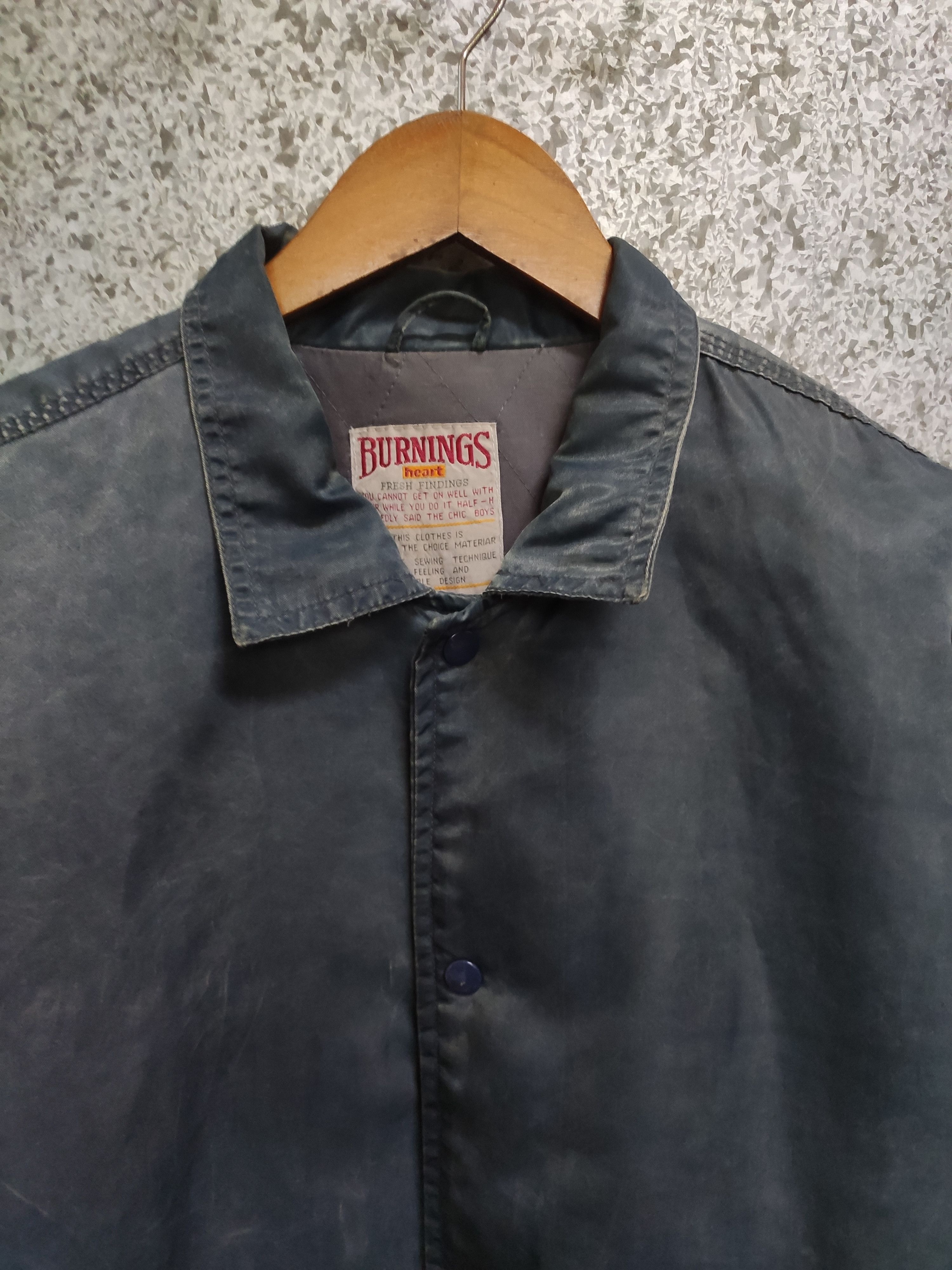 Vintage Burning Heart Button jacket coach jacket Size US L / EU 52-54 / 3 - 2 Thumbnail
