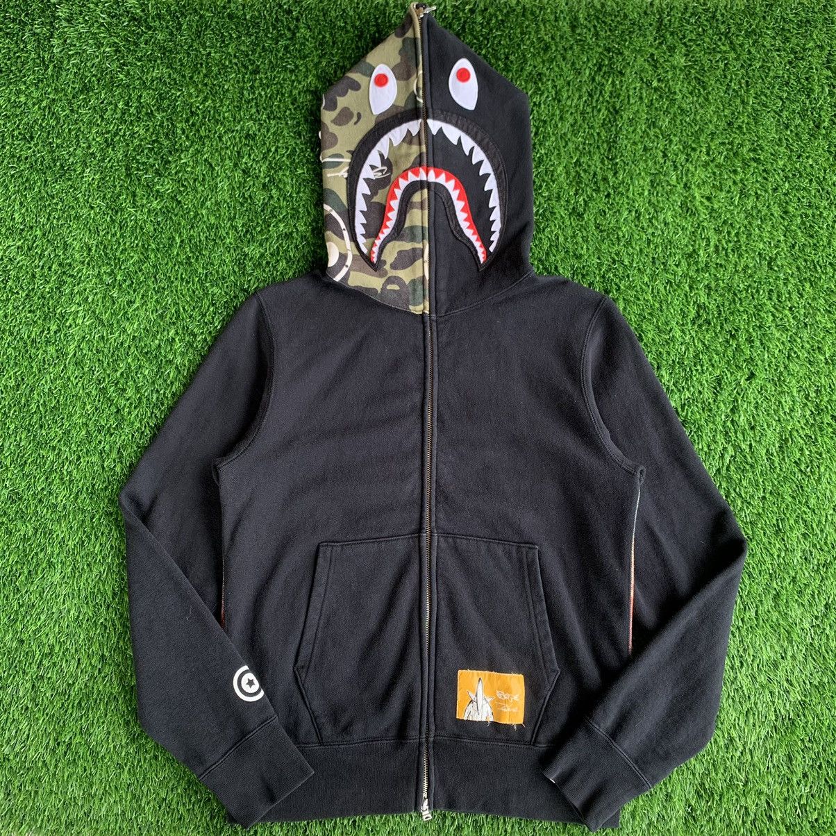 Bape Futura Bape x Futura Shark Full Zip Hoodie Grailed