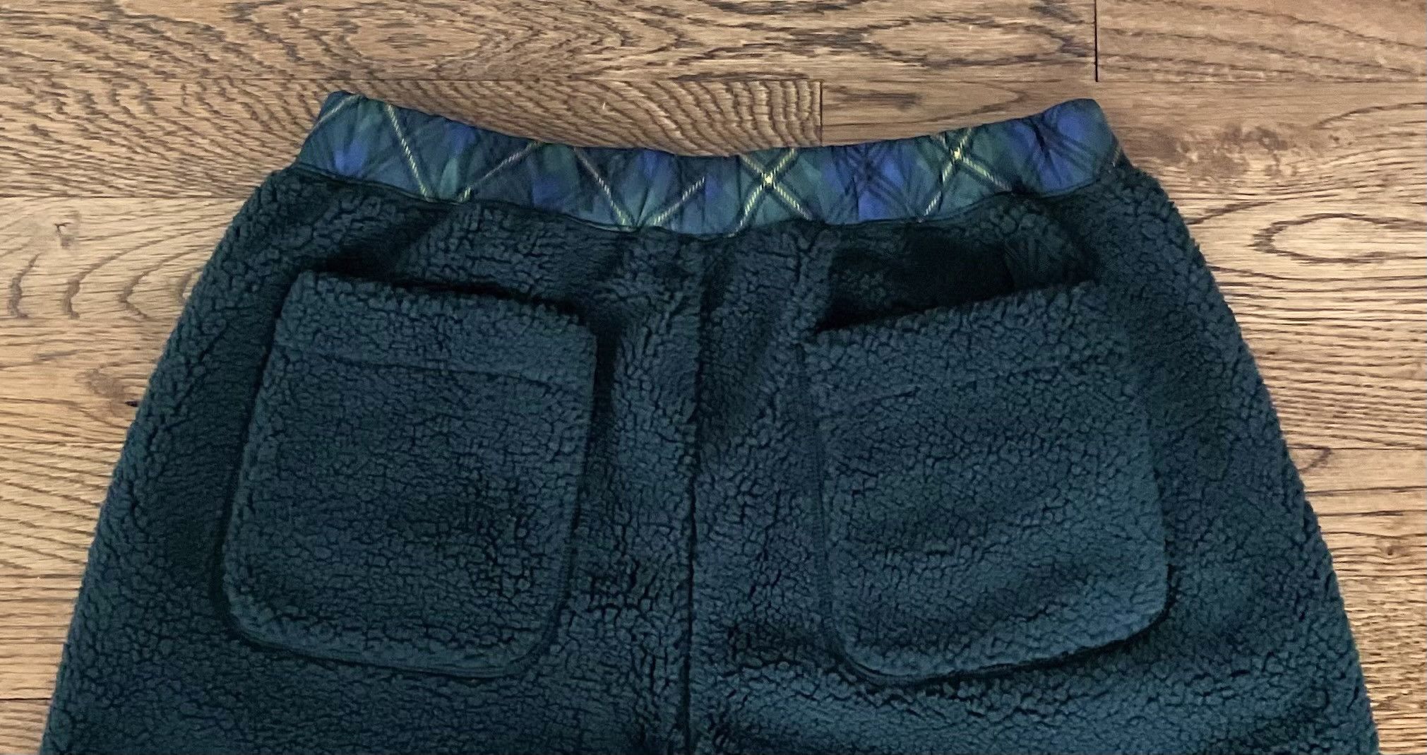 JW Anderson × Uniqlo Medium Olive Green Fleece Pants Pile-Lined Sherpa Joggers Size US 31 - 13 Thumbnail