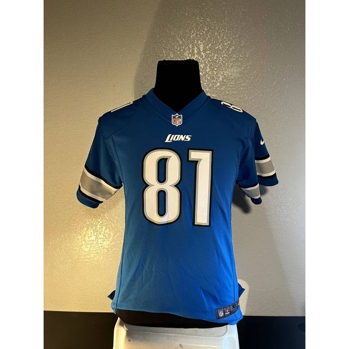 Reebok NFL Detroit Lions Jersey #81 Megatron Calvin Johnson size M Reebok  Jersey White Number 81 Throwback Football Sport White Top Size Meium Jersey  Activewear…