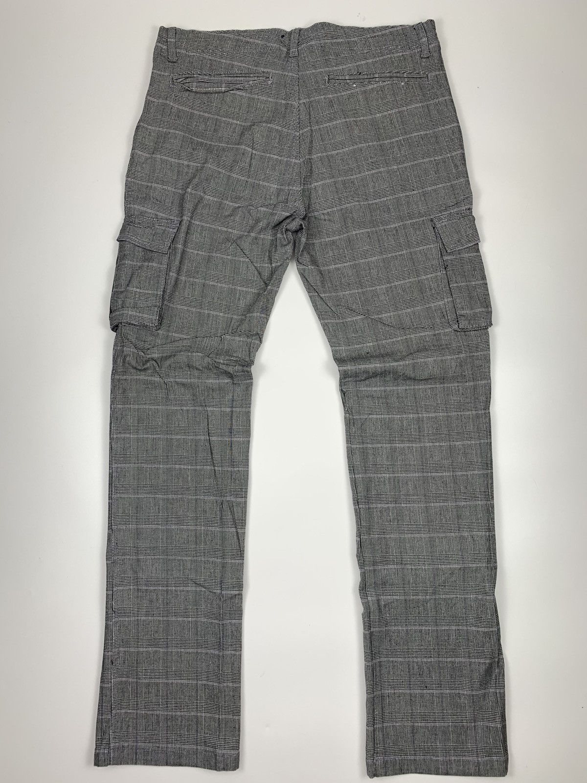 Designer × Japanese Brand Unlimited Ability Grey Checkerboard Cargo Trouser Size US 34 / EU 50 - 8 Thumbnail