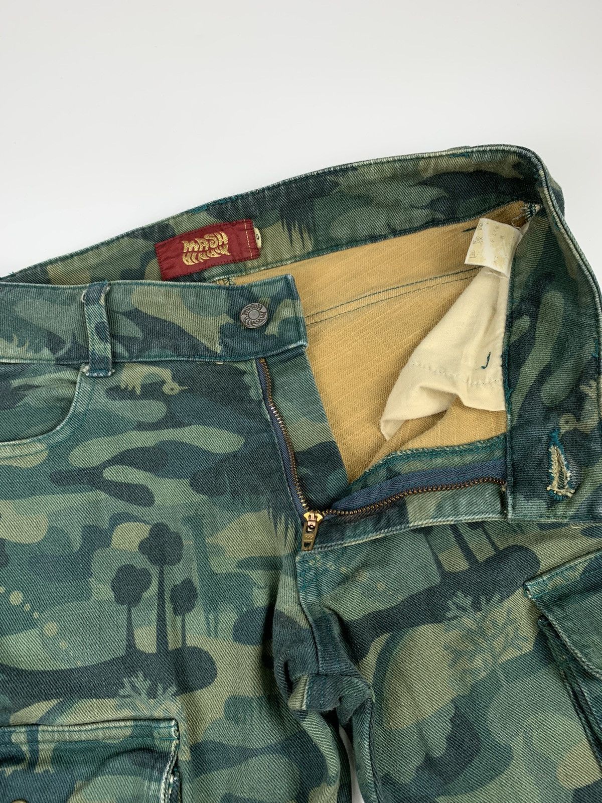 Designer × Japanese Brand Mash Mania Floral Camo Print Cargo Trousers Size US 28 / EU 44 - 6 Thumbnail