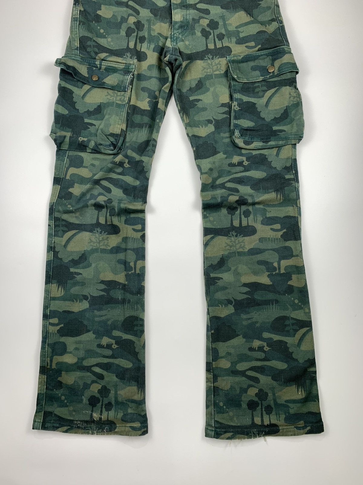 Designer × Japanese Brand Mash Mania Floral Camo Print Cargo Trousers Size US 28 / EU 44 - 4 Thumbnail