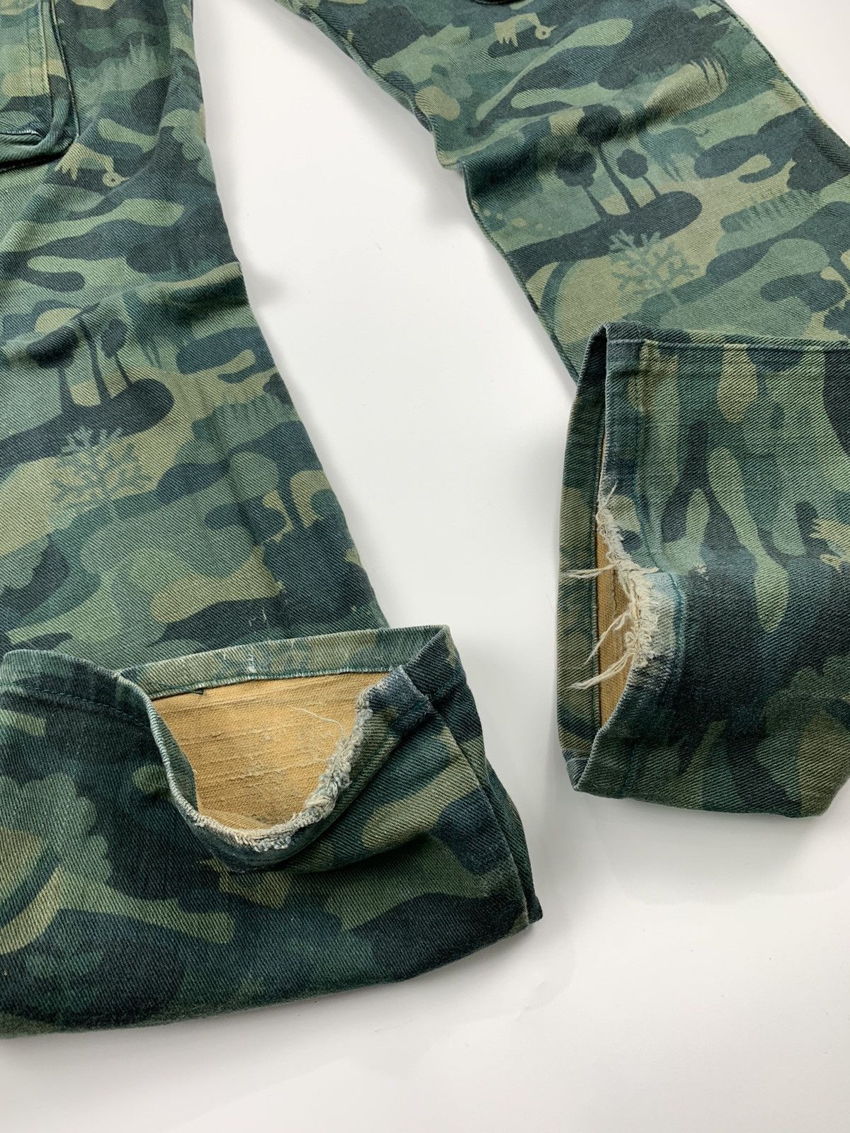 Designer × Japanese Brand Mash Mania Floral Camo Print Cargo Trousers Size US 28 / EU 44 - 9 Thumbnail