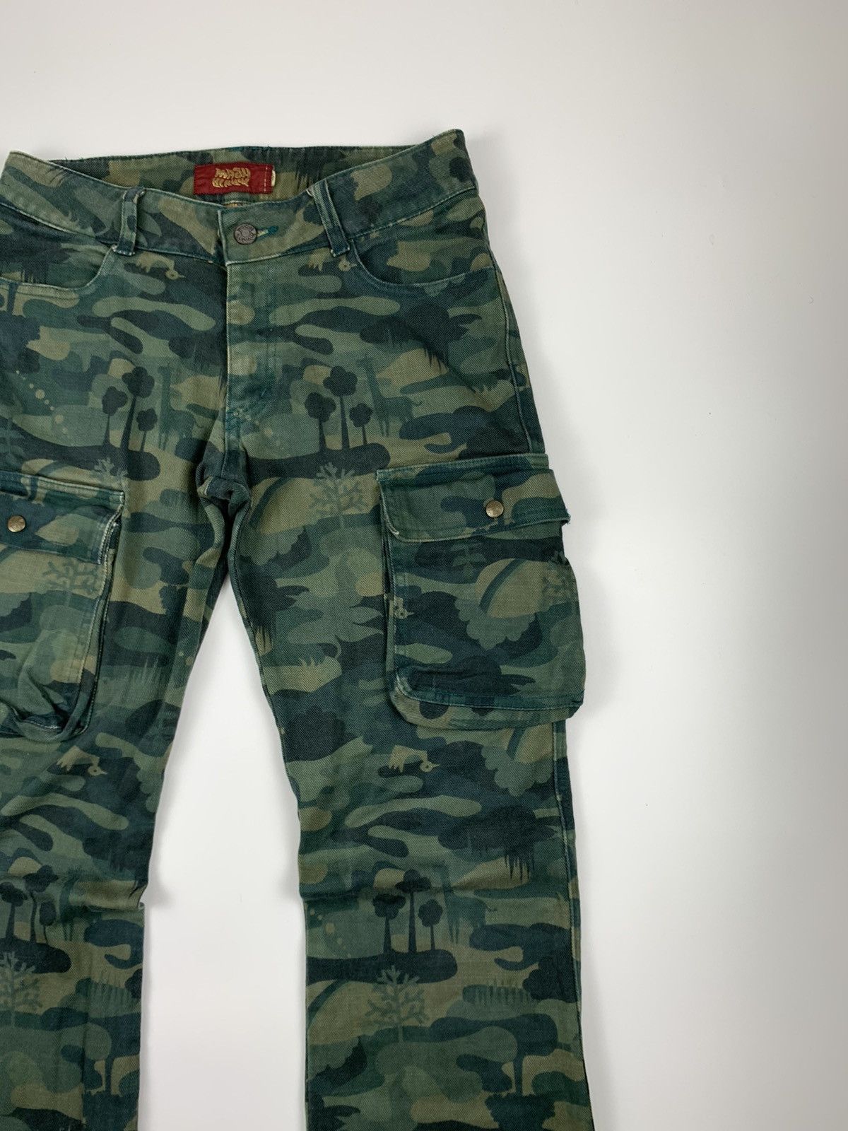 Designer × Japanese Brand Mash Mania Floral Camo Print Cargo Trousers Size US 28 / EU 44 - 3 Thumbnail