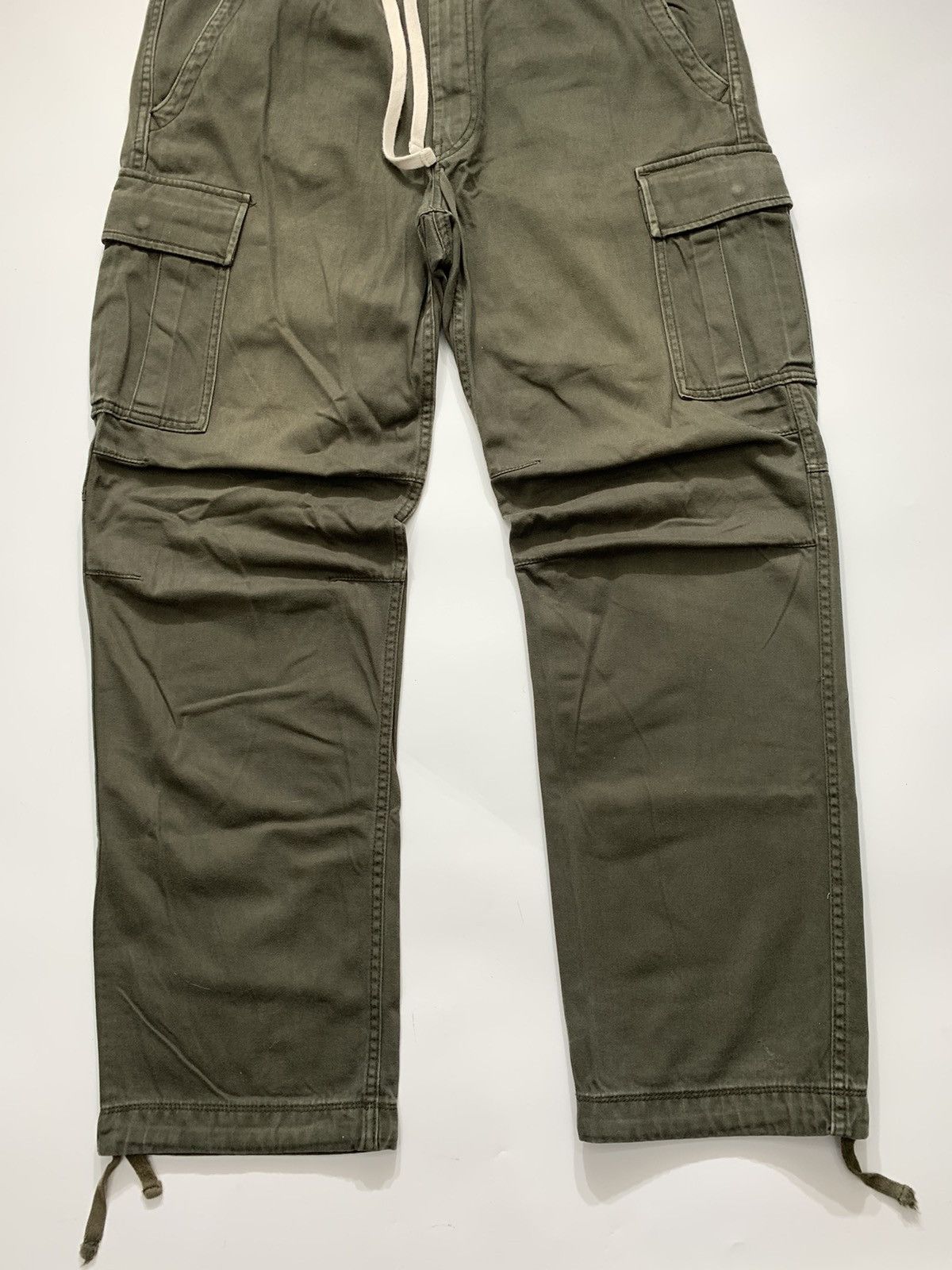 Japanese Brand Uniqlo Olive Green Cargo Pant Size US 38 / EU 54 - 5 Thumbnail