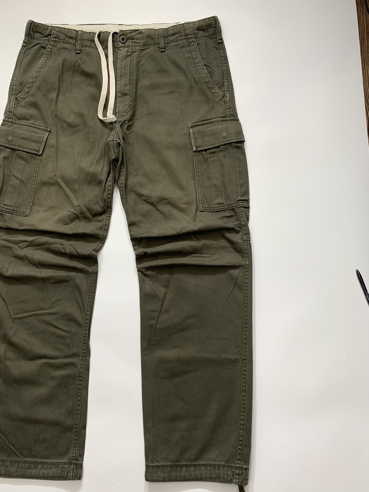 Japanese Brand Uniqlo Olive Green Cargo Pant Size US 38 / EU 54 - 3 Thumbnail
