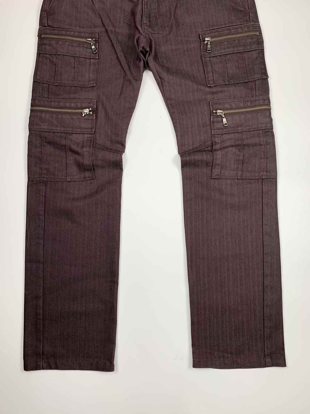 Designer × Japanese Brand Semantic Design Herringbone Twill Multipocket Cargo Trousers Size US 34 / EU 50 - 3 Thumbnail