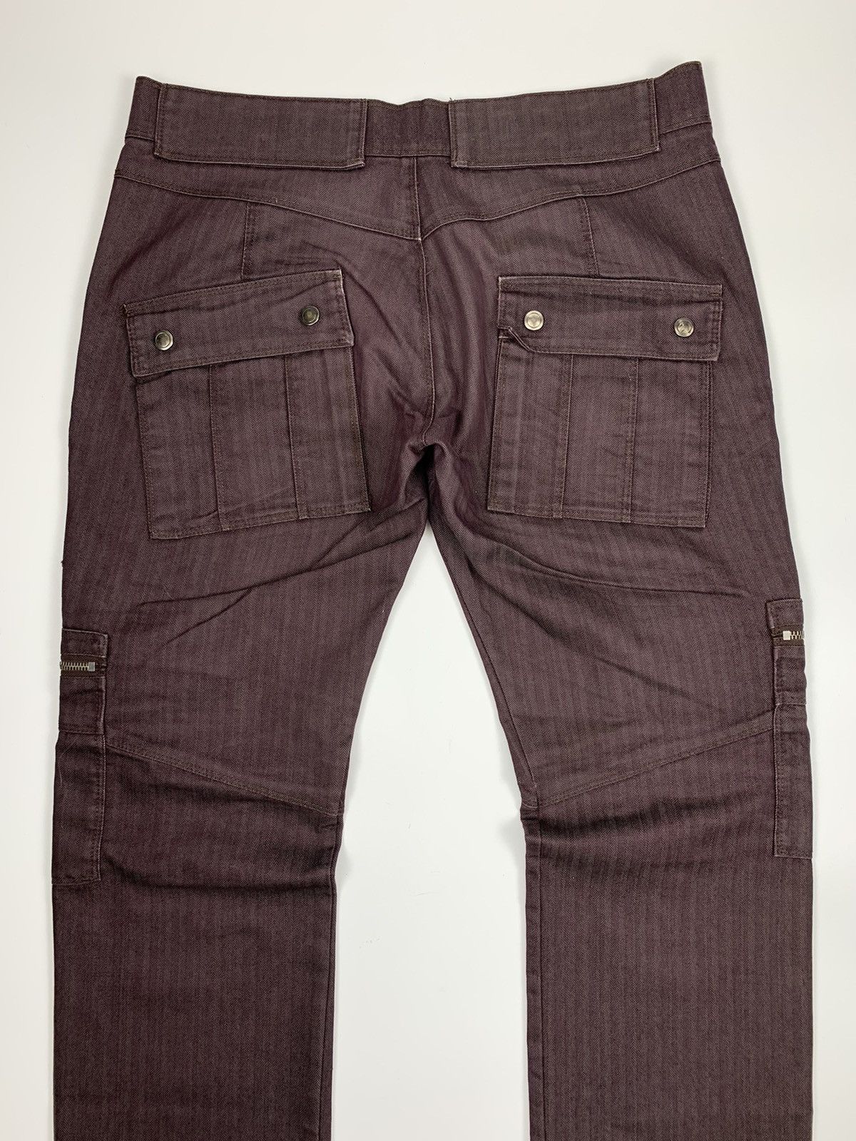 Designer × Japanese Brand Semantic Design Herringbone Twill Multipocket Cargo Trousers Size US 34 / EU 50 - 6 Thumbnail