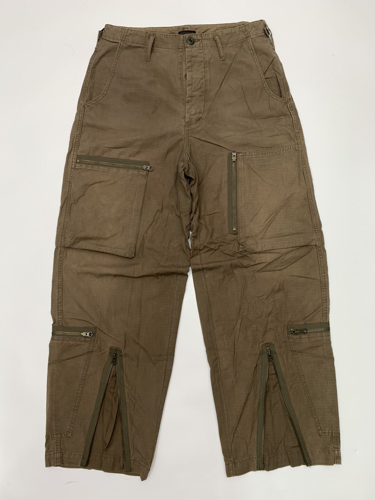 image of Designer Natural Sunfaded Dogfight Bondage Cargo Pant in Army Dark Brown, Men's (Size 30)