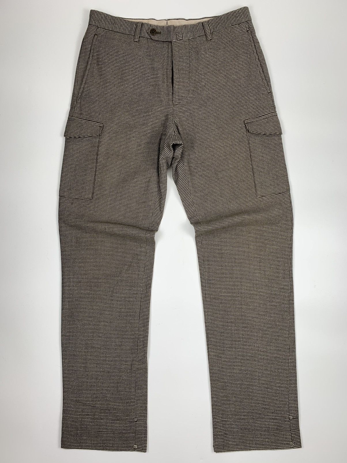 Japanese Brand The Suit Company Small Checkeredboard Cargo Trousers Size US 31 - 1 Thumbnail