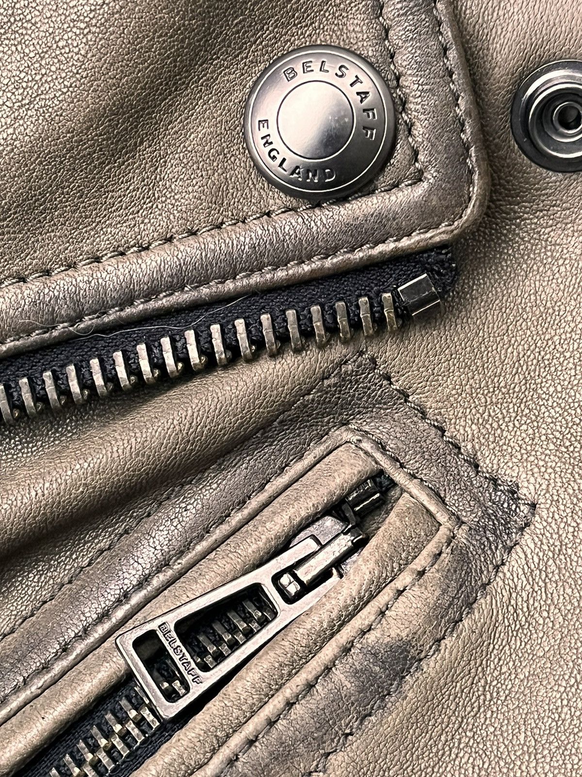 Belstaff Beckenham Leather Moto Jacket Size US M / EU 48-50 / 2 - 7 Thumbnail