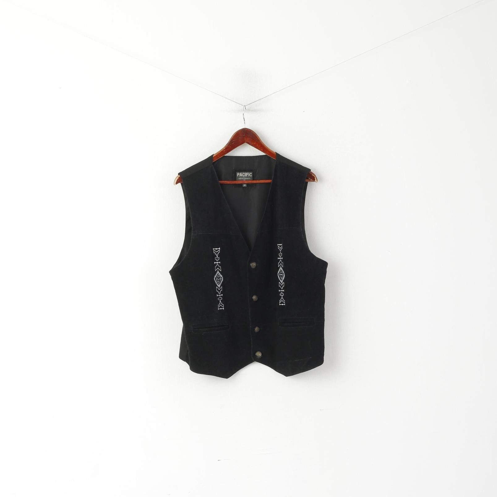 Leather × Vintage Pacific by K'era Men 52 L Waistcoat Leather Aztec 3767 Size US L / EU 52-54 / 3 - 1 Thumbnail