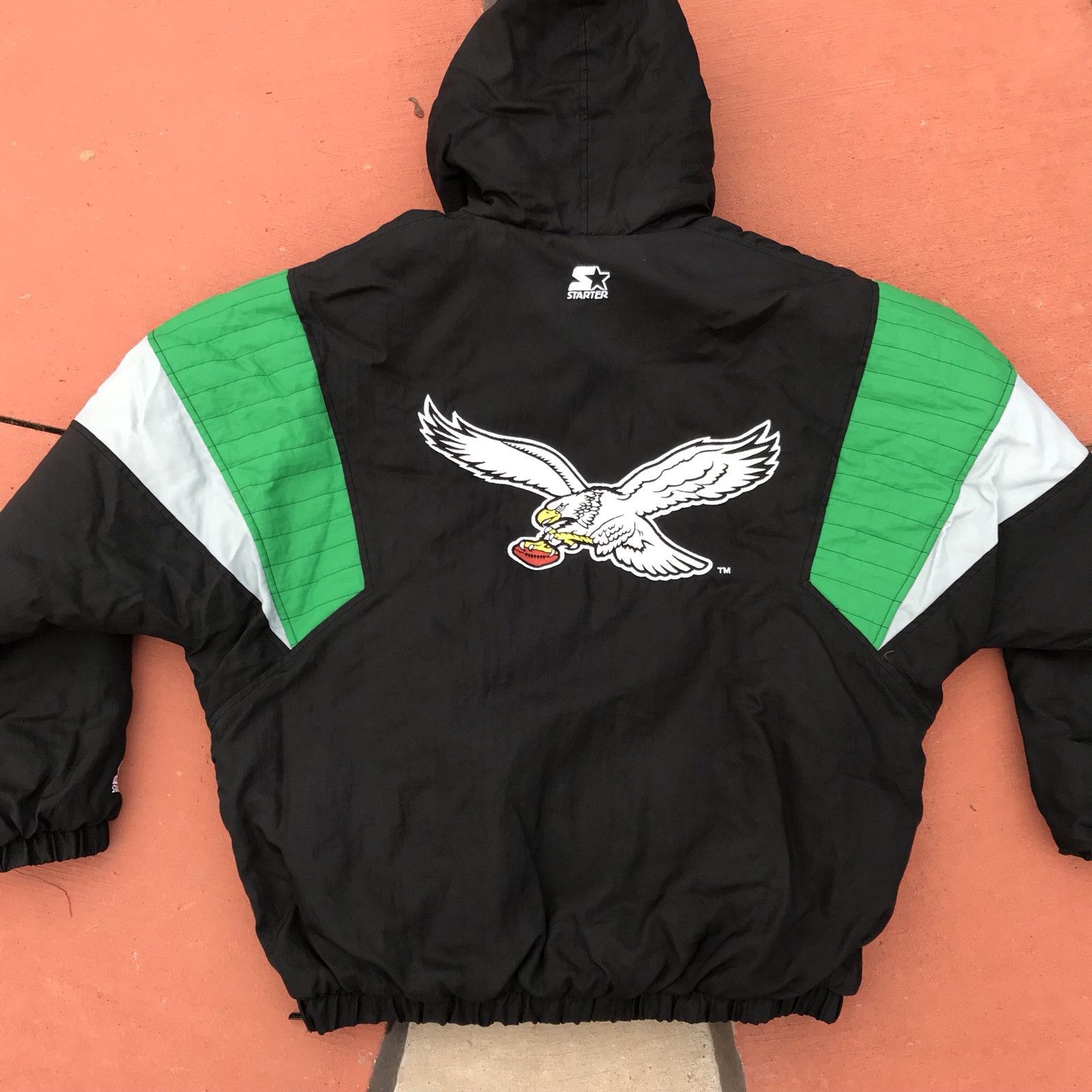 Philadelphia Eagles Starter Jackets , Eagles Pullover Starter Jacket,  Throwback 90's Jackets