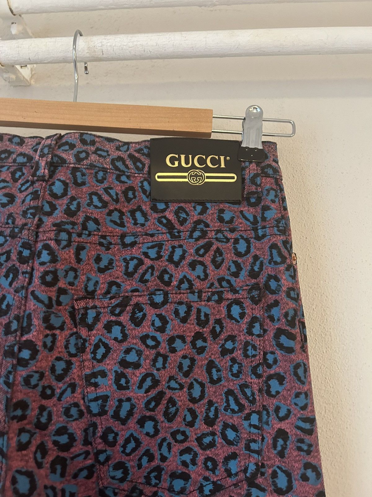 Gucci Pink Leopard Print Jeans Size US 31 - 9 Thumbnail