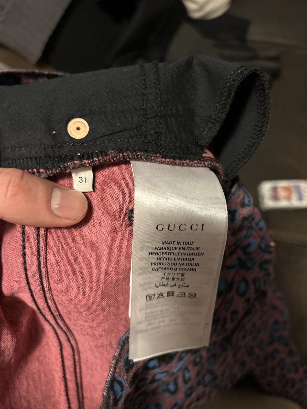 Gucci Pink Leopard Print Jeans Size US 31 - 15 Thumbnail