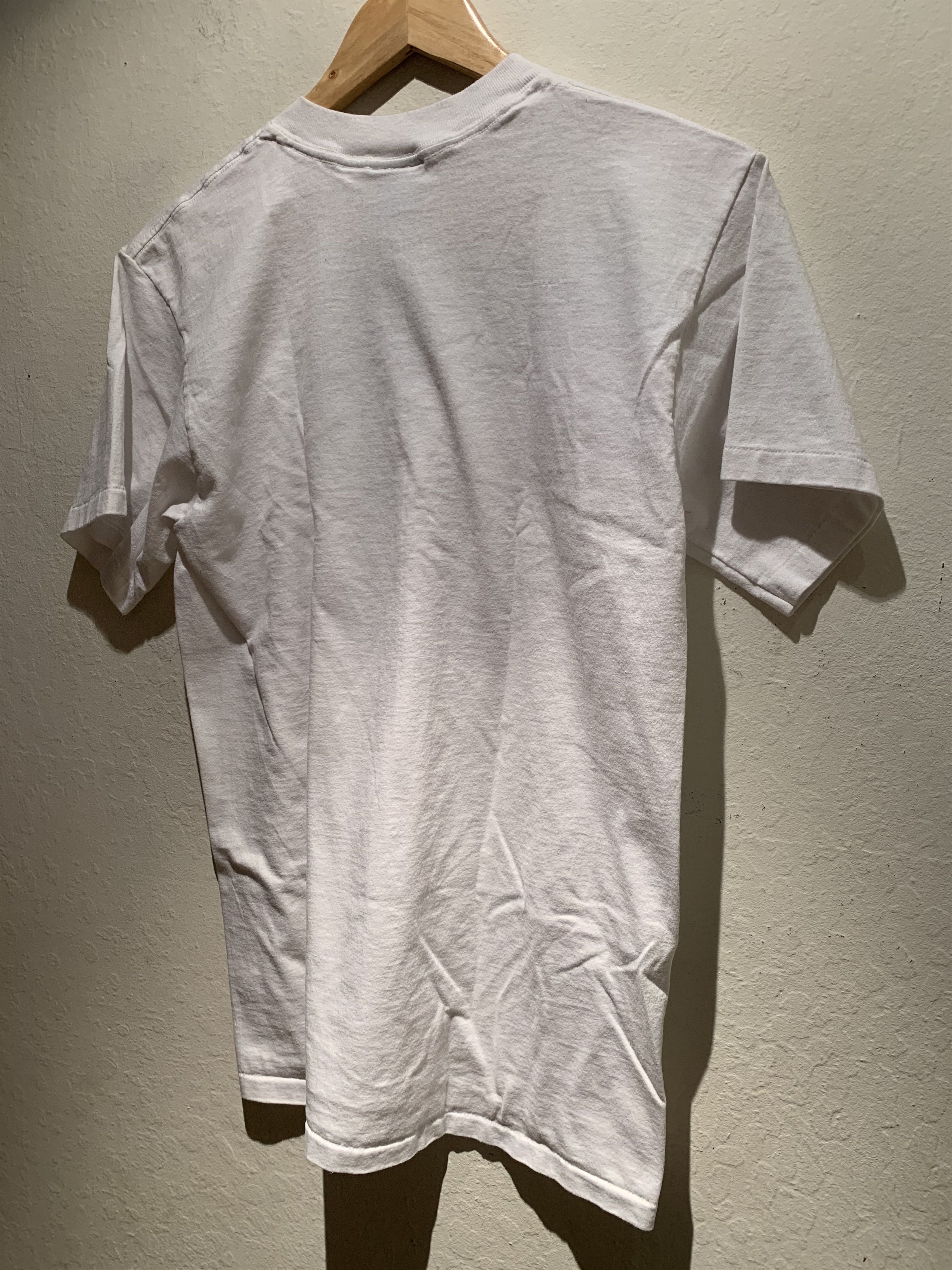 Vintage *RARE* Vintage Jesus Christ Lean On Me Cross Art T-Shirt Size US L / EU 52-54 / 3 - 3 Thumbnail