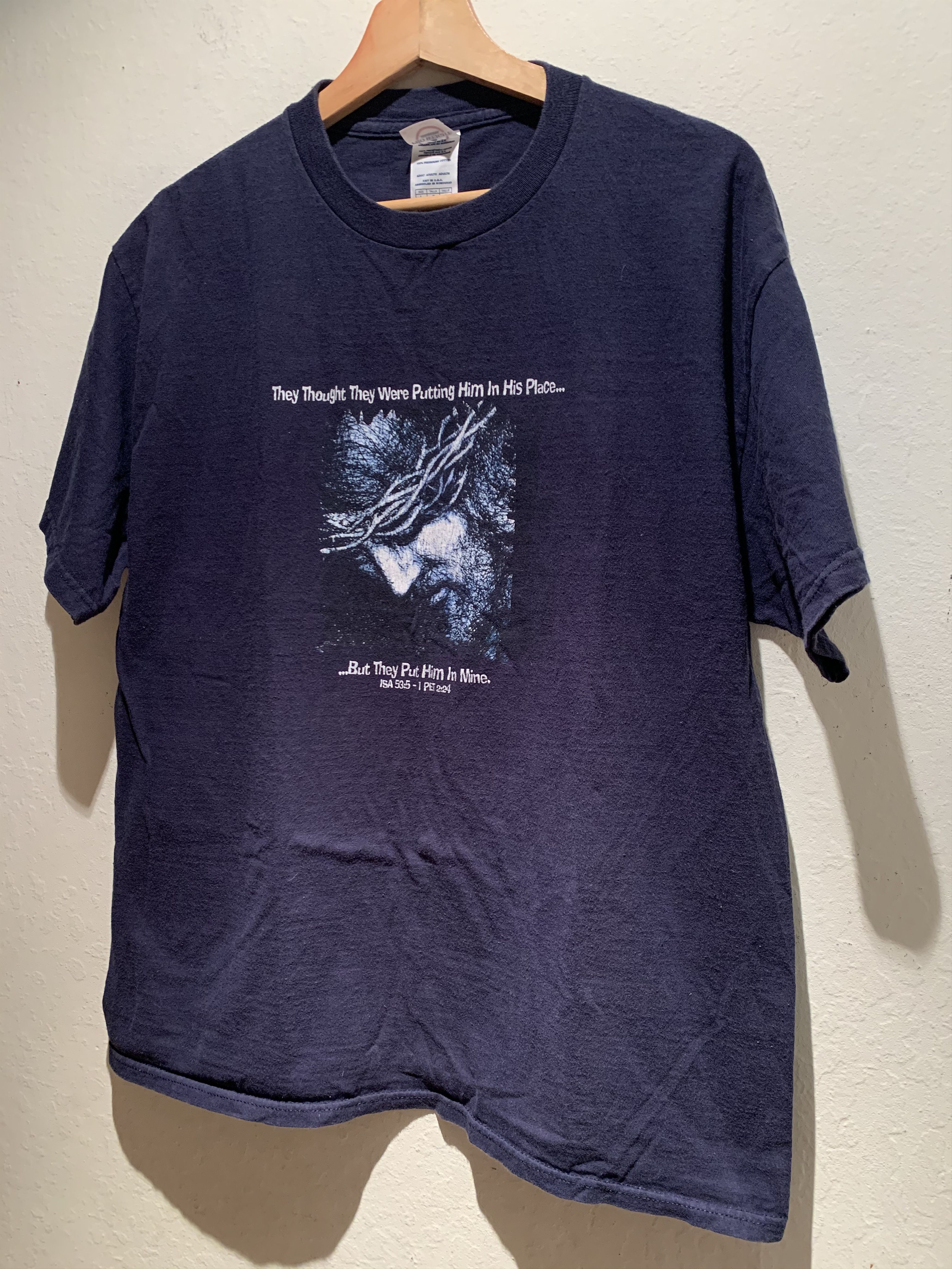 Sweat-shirt Vintage Jésus "Won By One" 1989 - Taille XL - Blanc - Occasion Très Bon État
