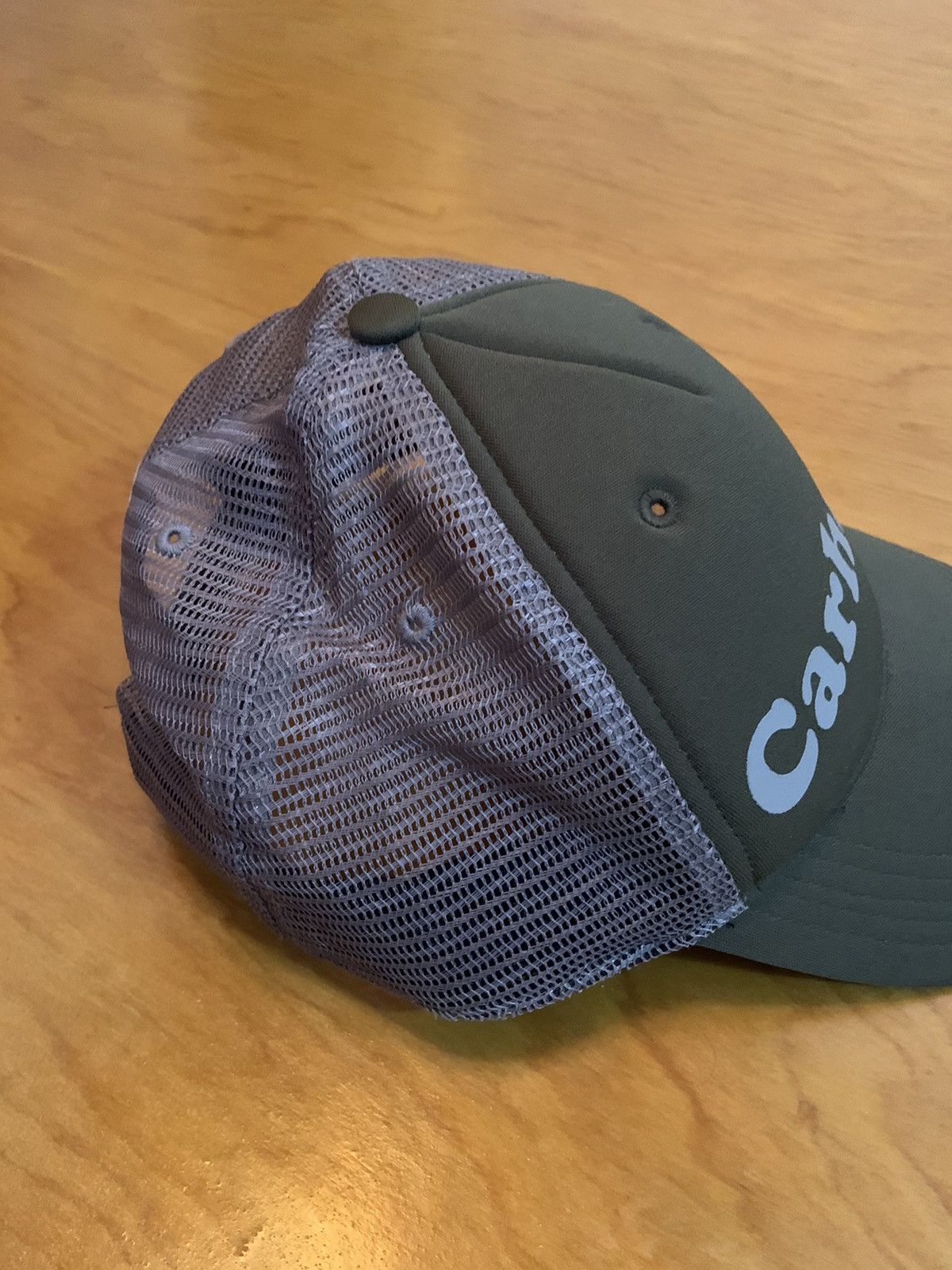 Carhartt Rare Carhartt Spell Out Trucker Hat Low Profile Size ONE SIZE - 7 Thumbnail