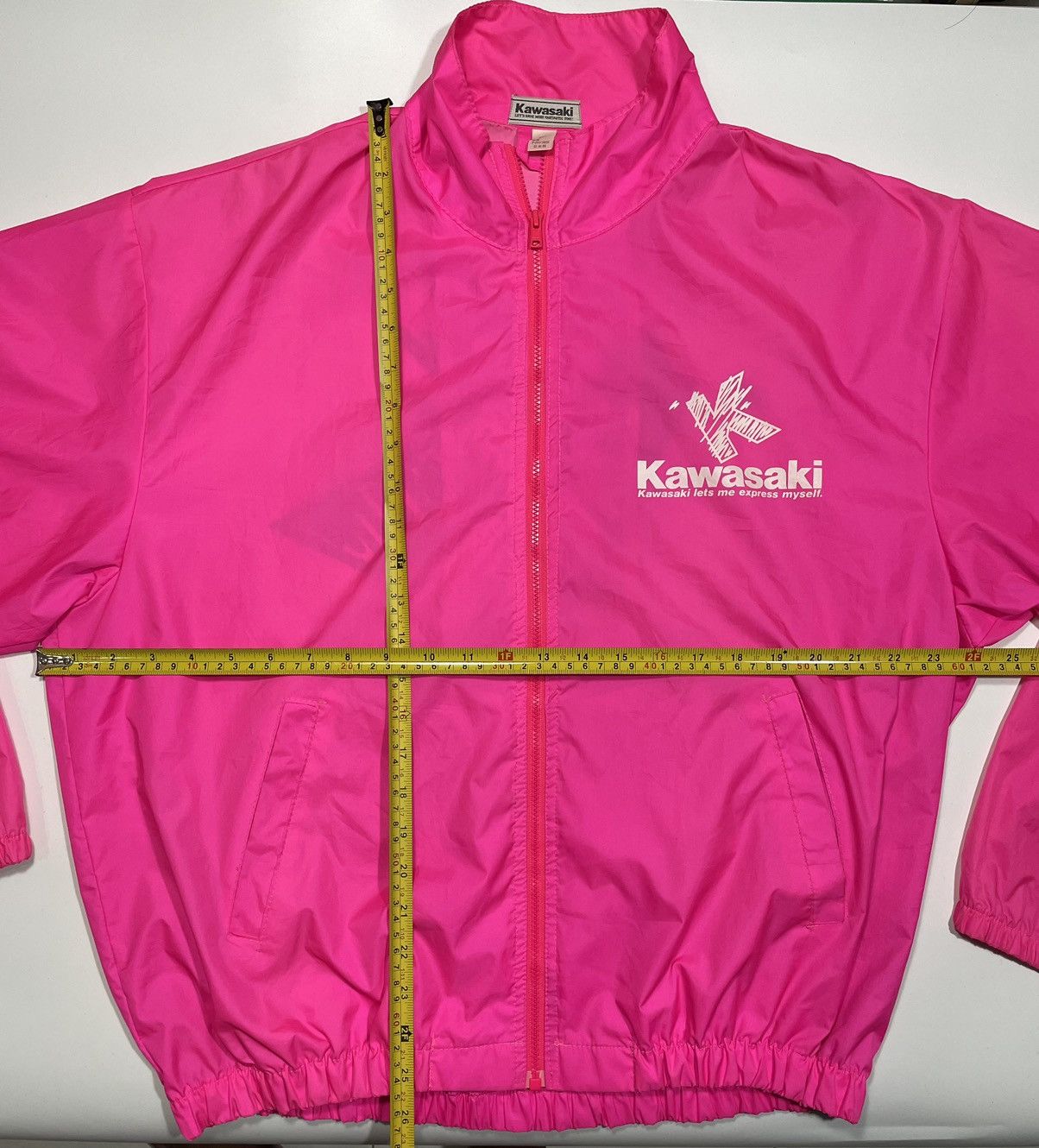 Japanese Brand × Vintage Vintage 90s Kawasaki Light Jacket windbreaker motorcycle Size US XL / EU 56 / 4 - 11 Thumbnail